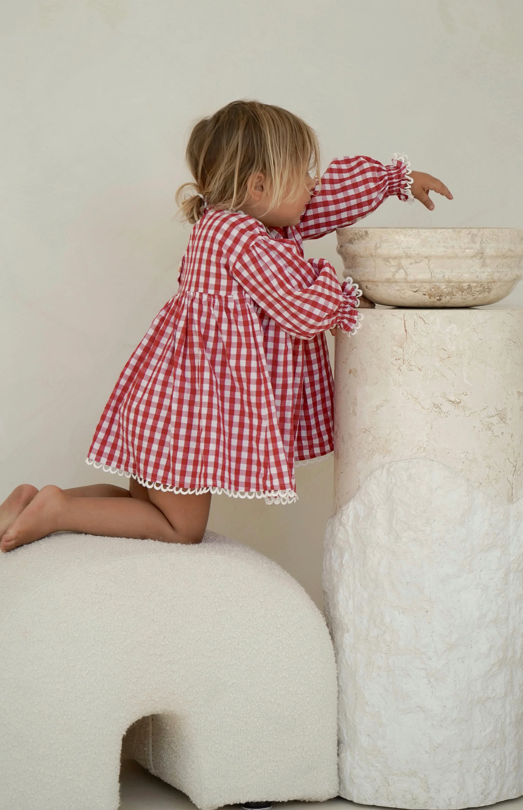 NOELLE DRESS - CHERRY GINGHAM - Image 2