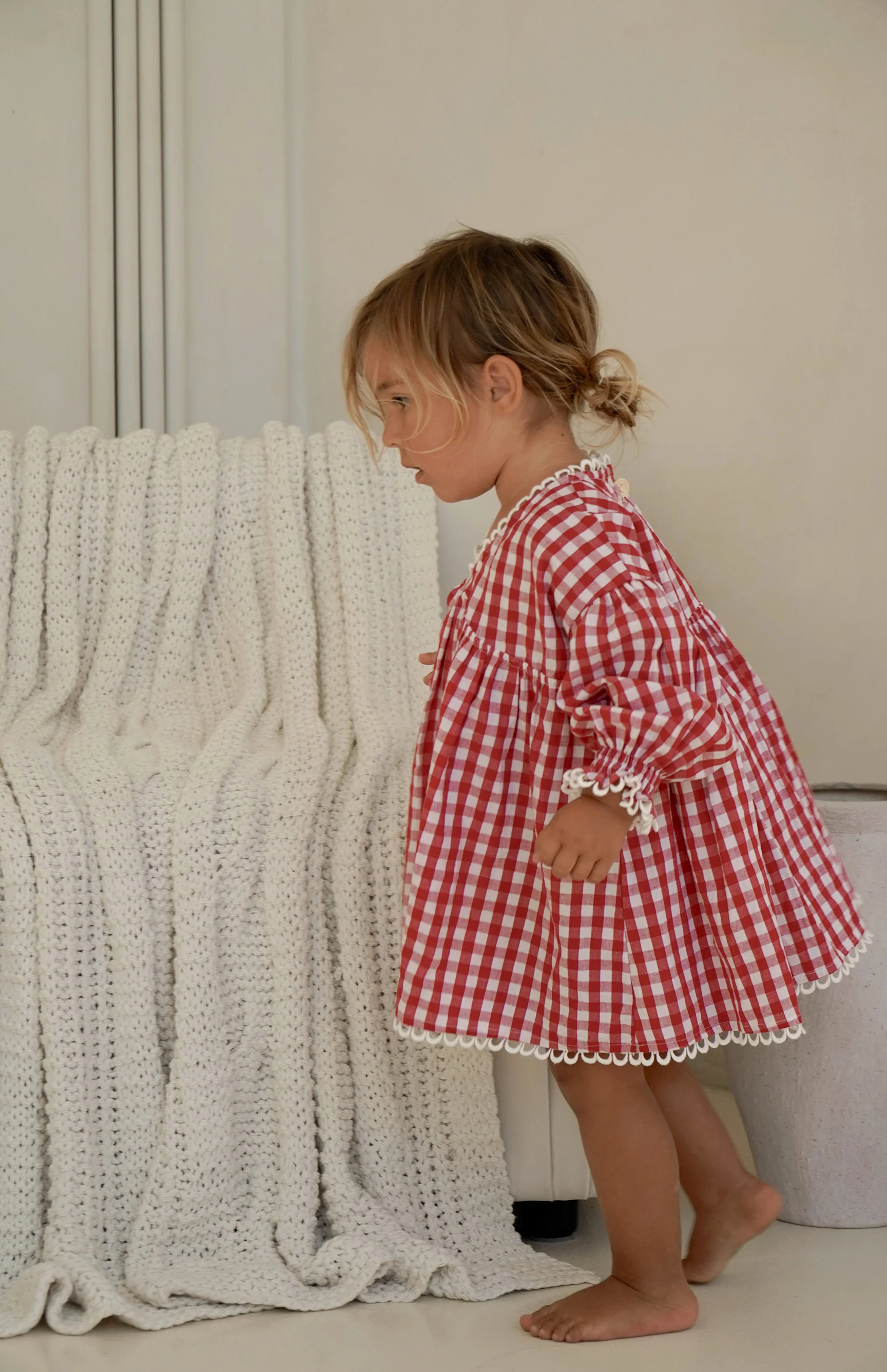 NOELLE DRESS - CHERRY GINGHAM - Image 4