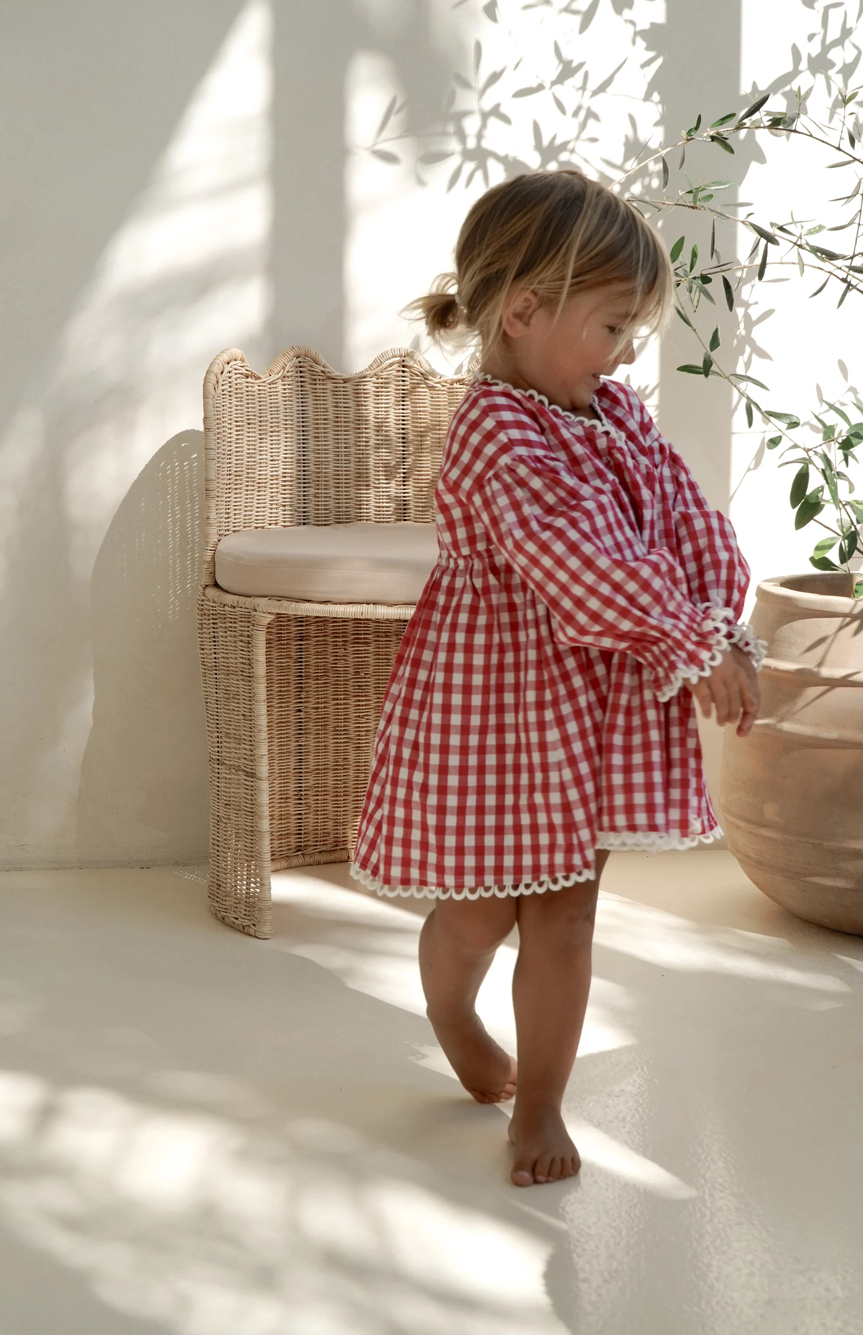 NOELLE DRESS - CHERRY GINGHAM - Image 5