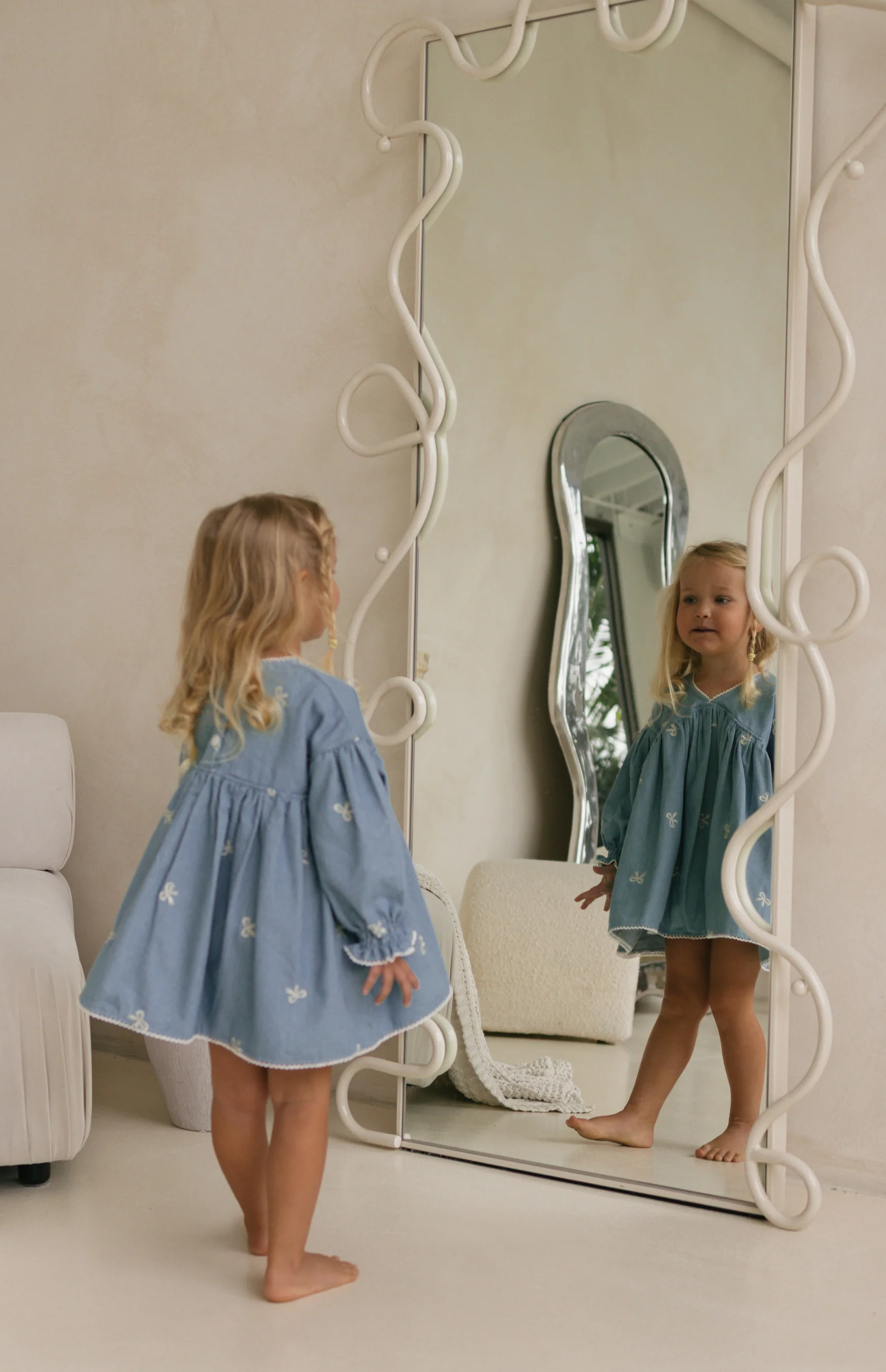 NOELLE DRESS - DENIM BOWS - Image 10