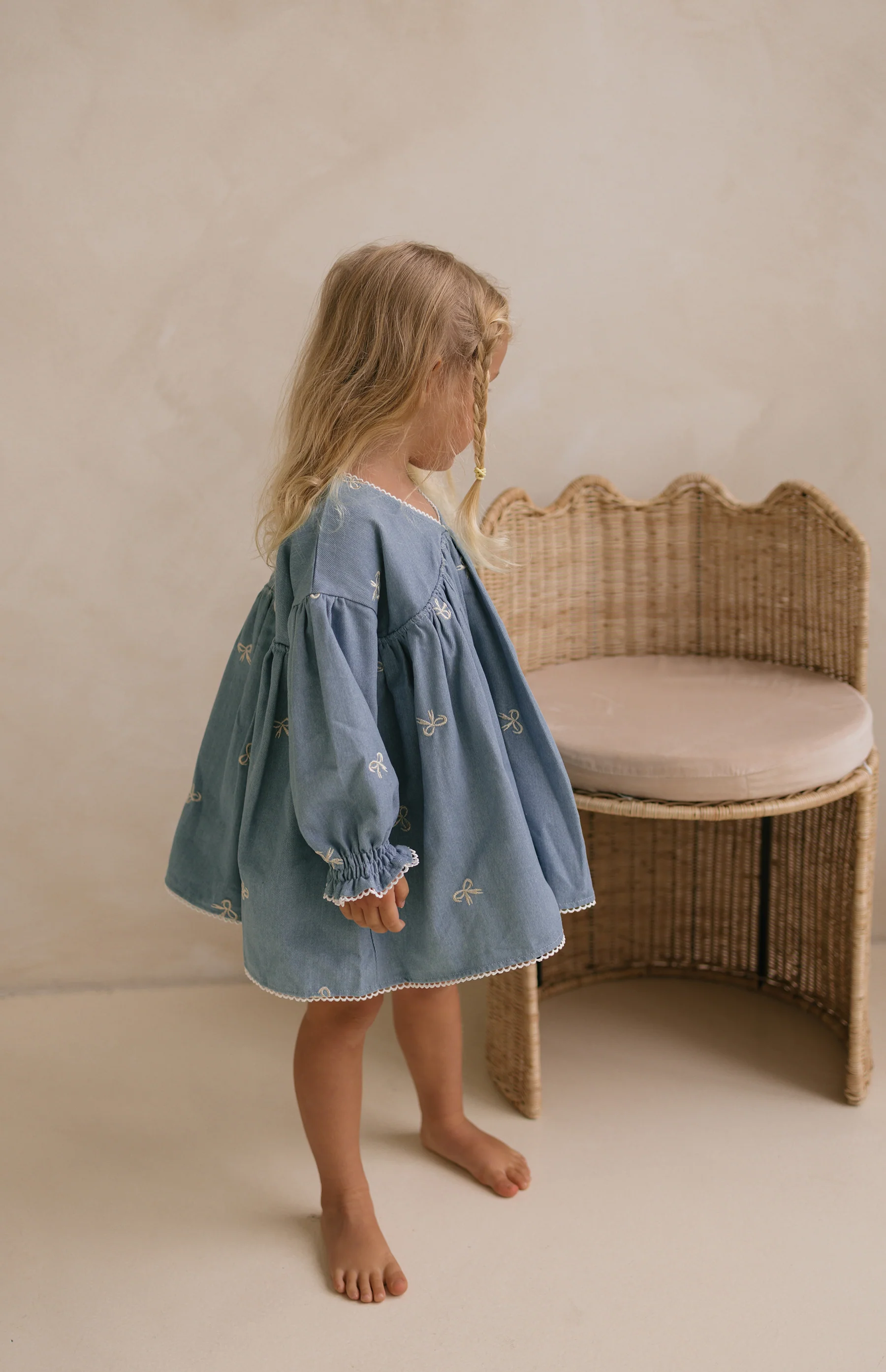 NOELLE DRESS - DENIM BOWS - Image 11