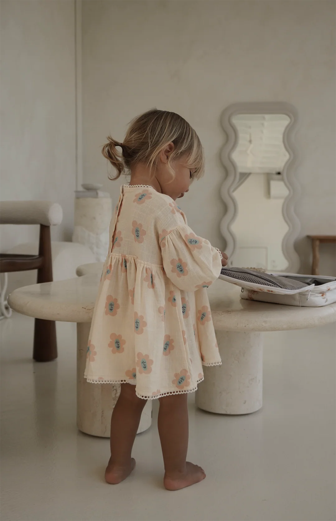 NOELLE DRESS - PEACHY BLOOMS - Image 2
