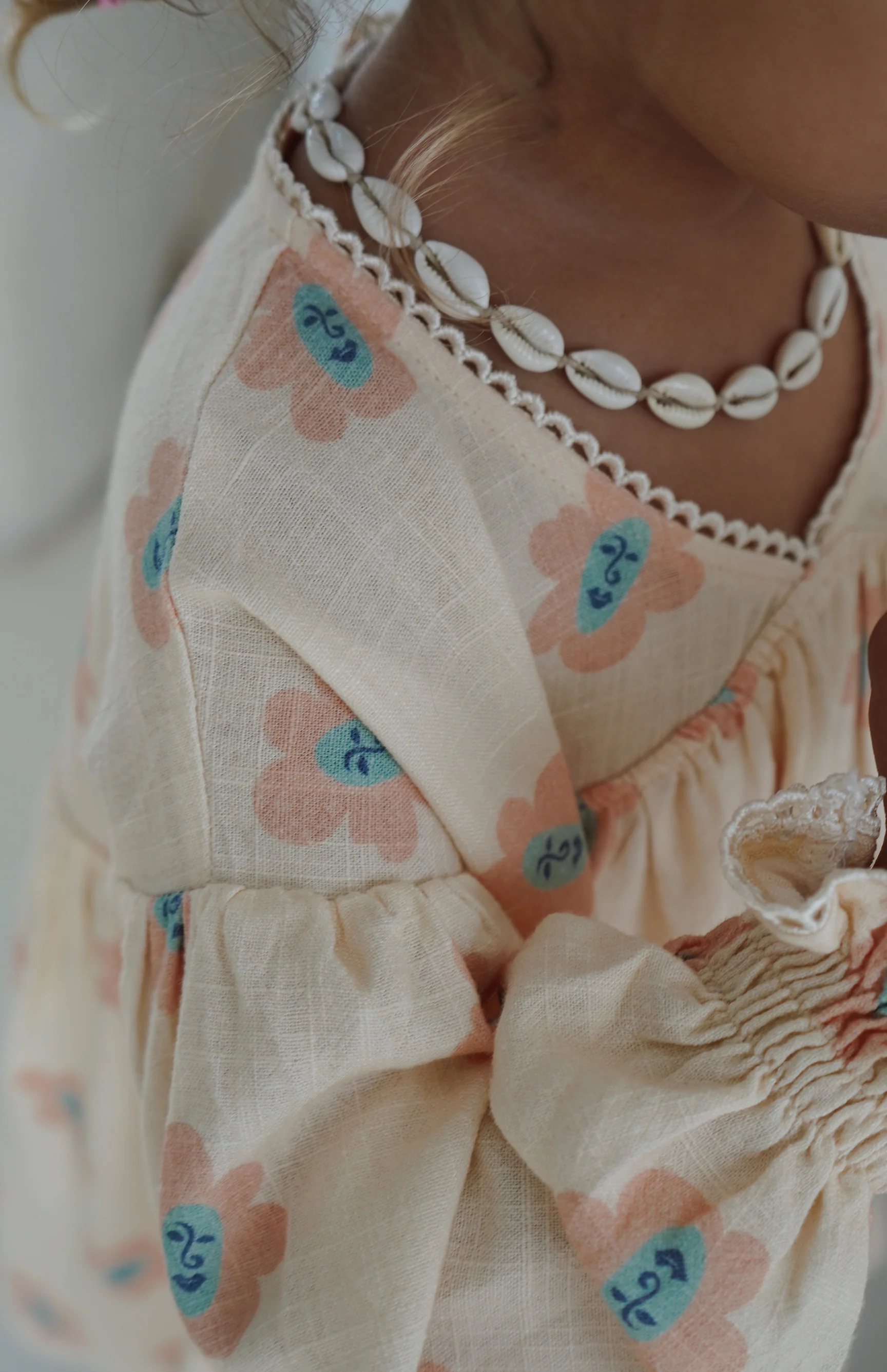 NOELLE DRESS - PEACHY BLOOMS - Image 4