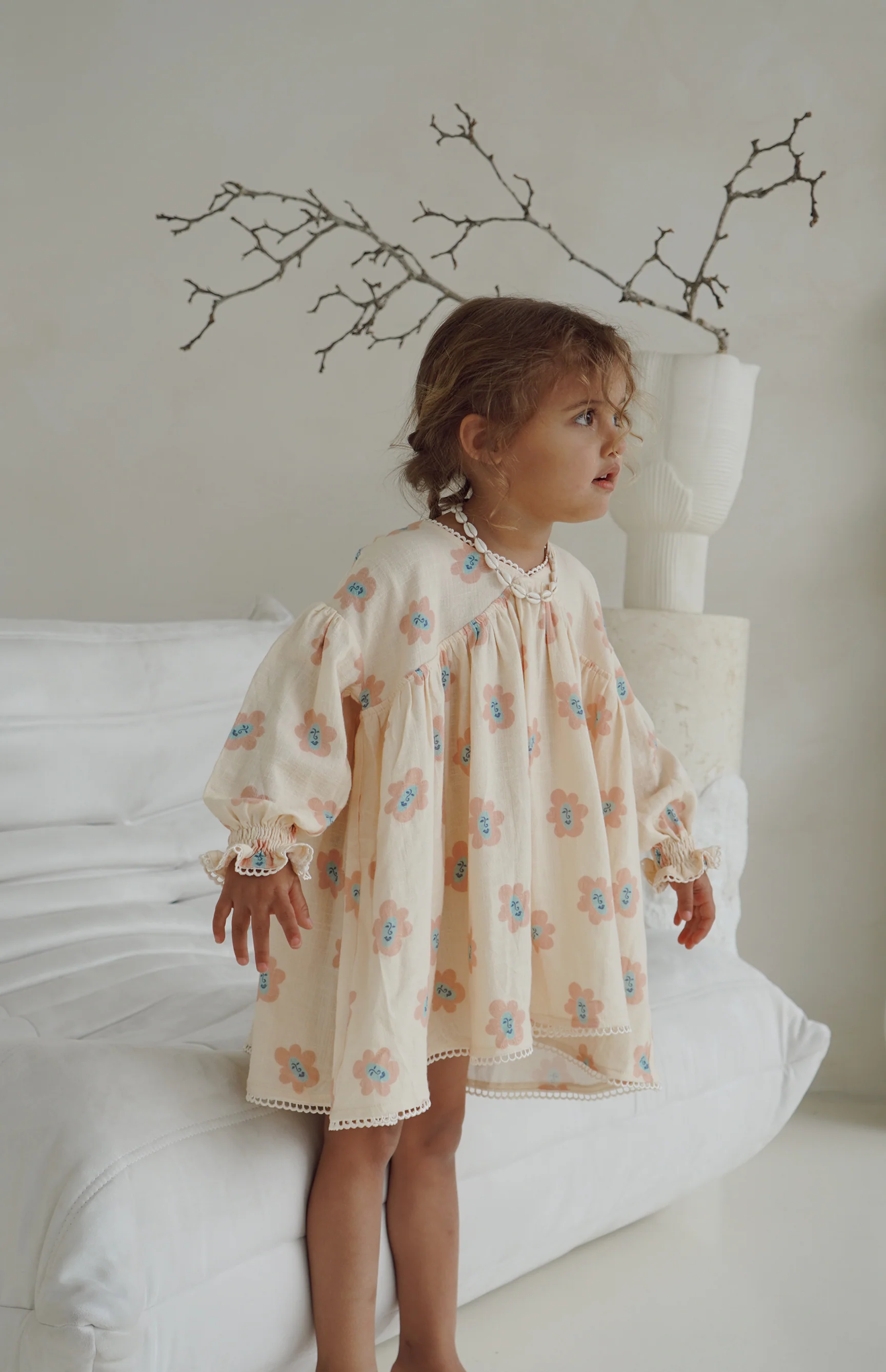 NOELLE DRESS - PEACHY BLOOMS - Image 5