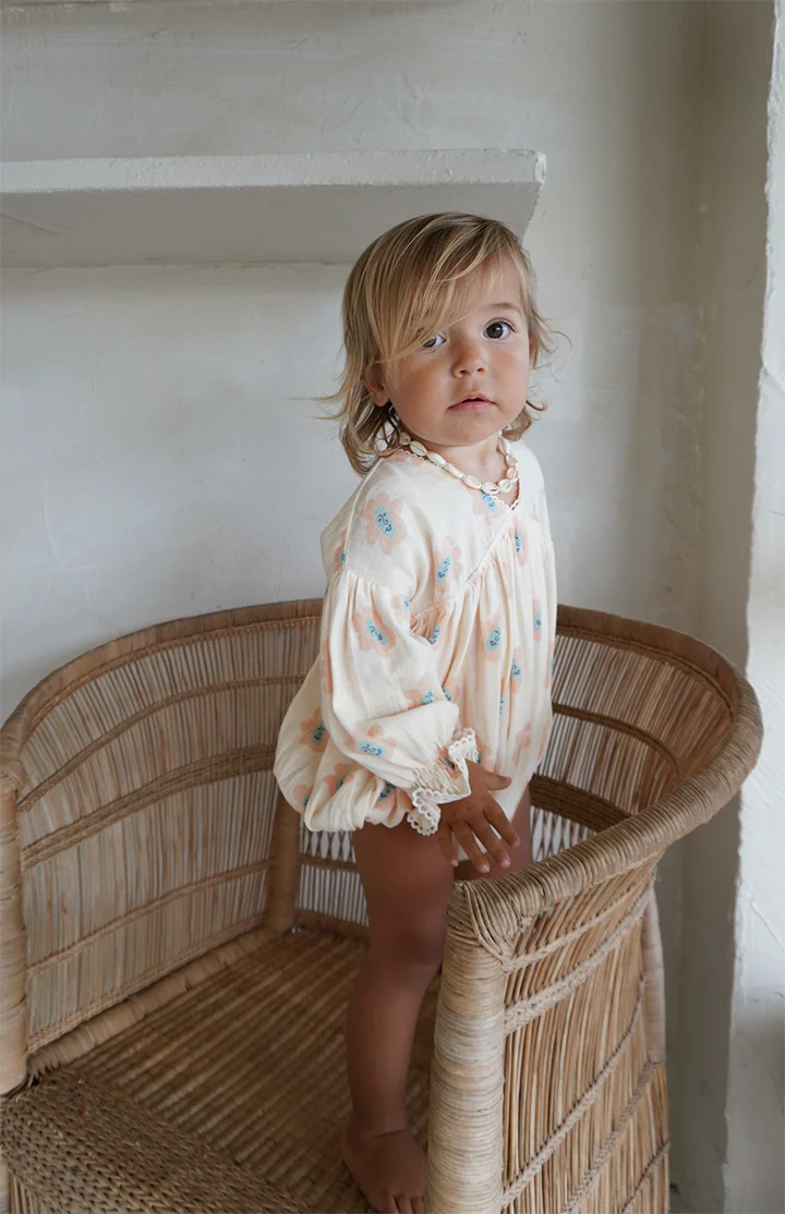 NOELLE ROMPER - PEACHY BLOOMS - Image 4