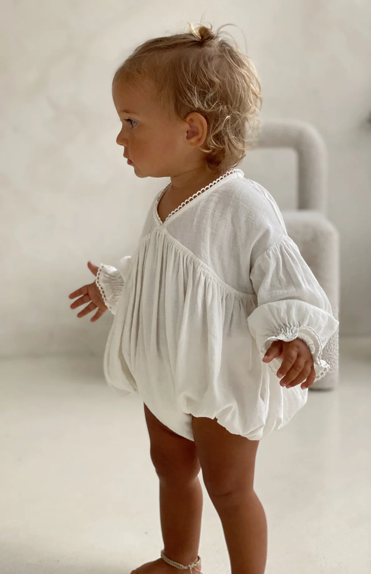 NOELLE ROMPER - WHITE - Image 4