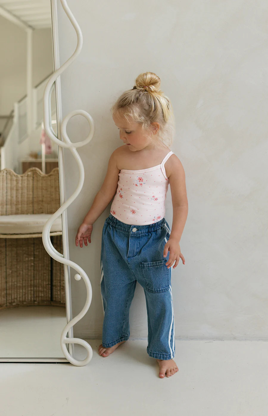 ONE SHOULDER BODYSUIT - PINK MEADOW - Image 2