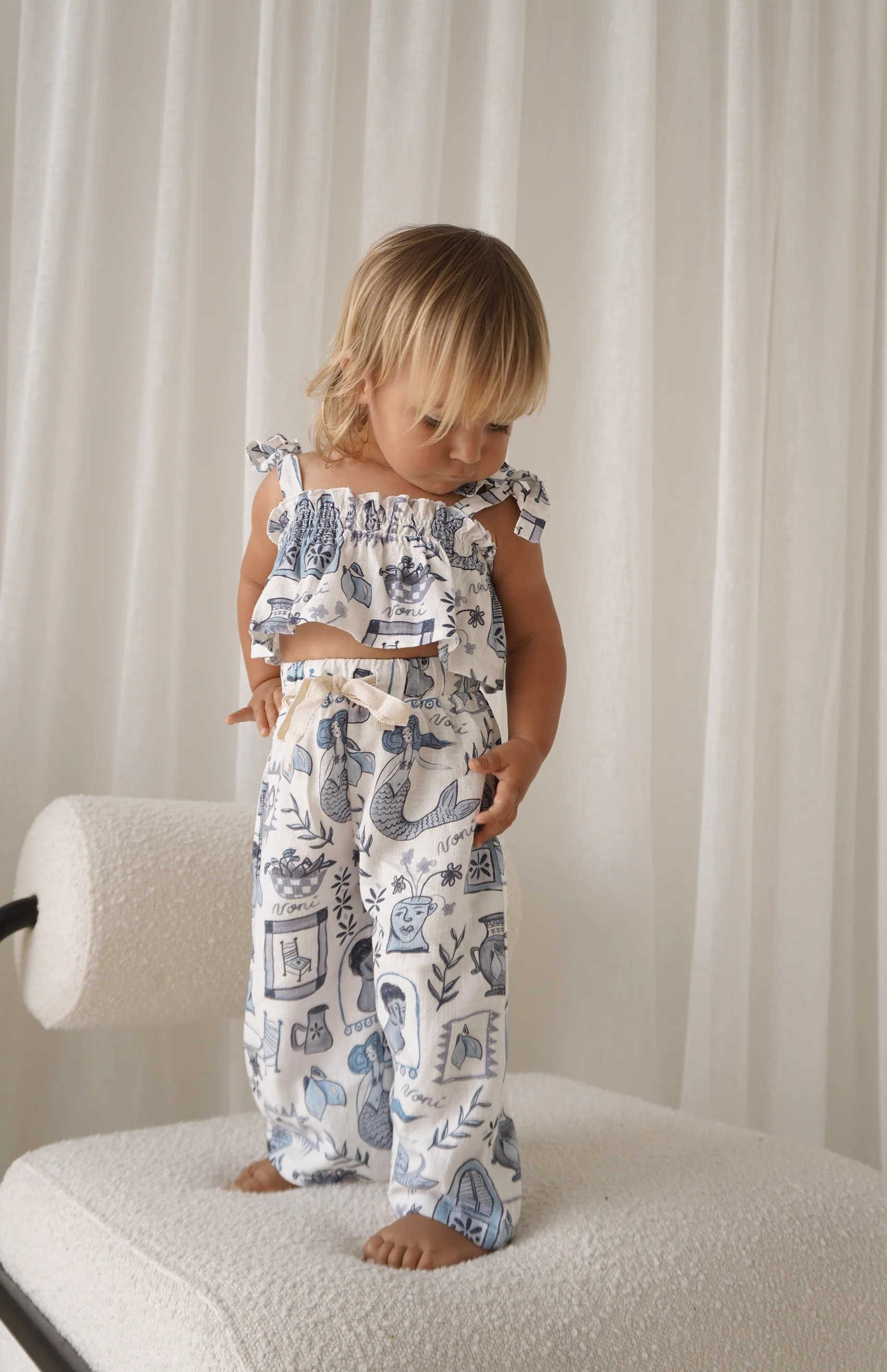 SANTORINI TIE CROP & PANT SET - Image 3