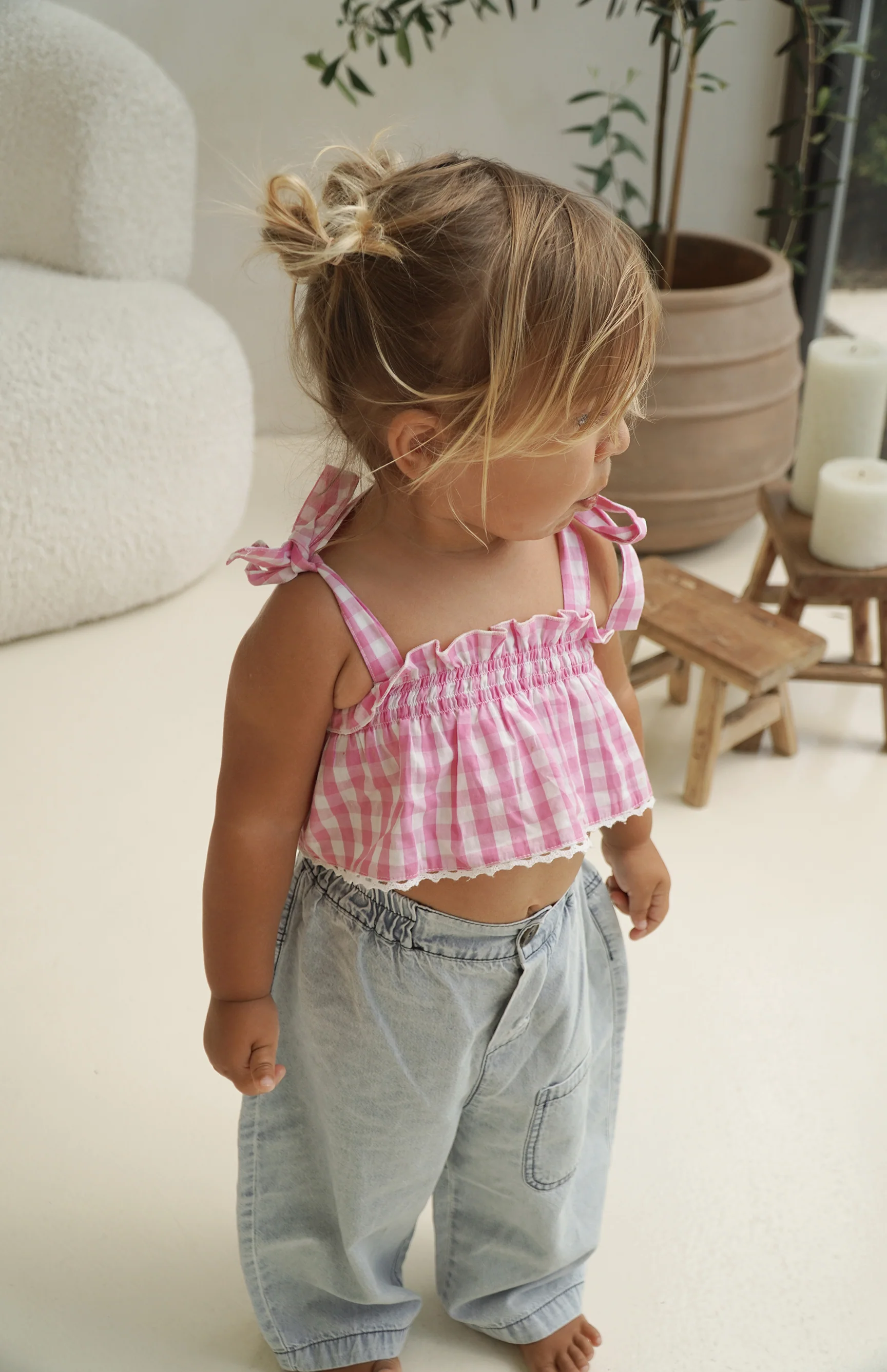 PICNIC CROP - PINK GINGHAM - Image 3