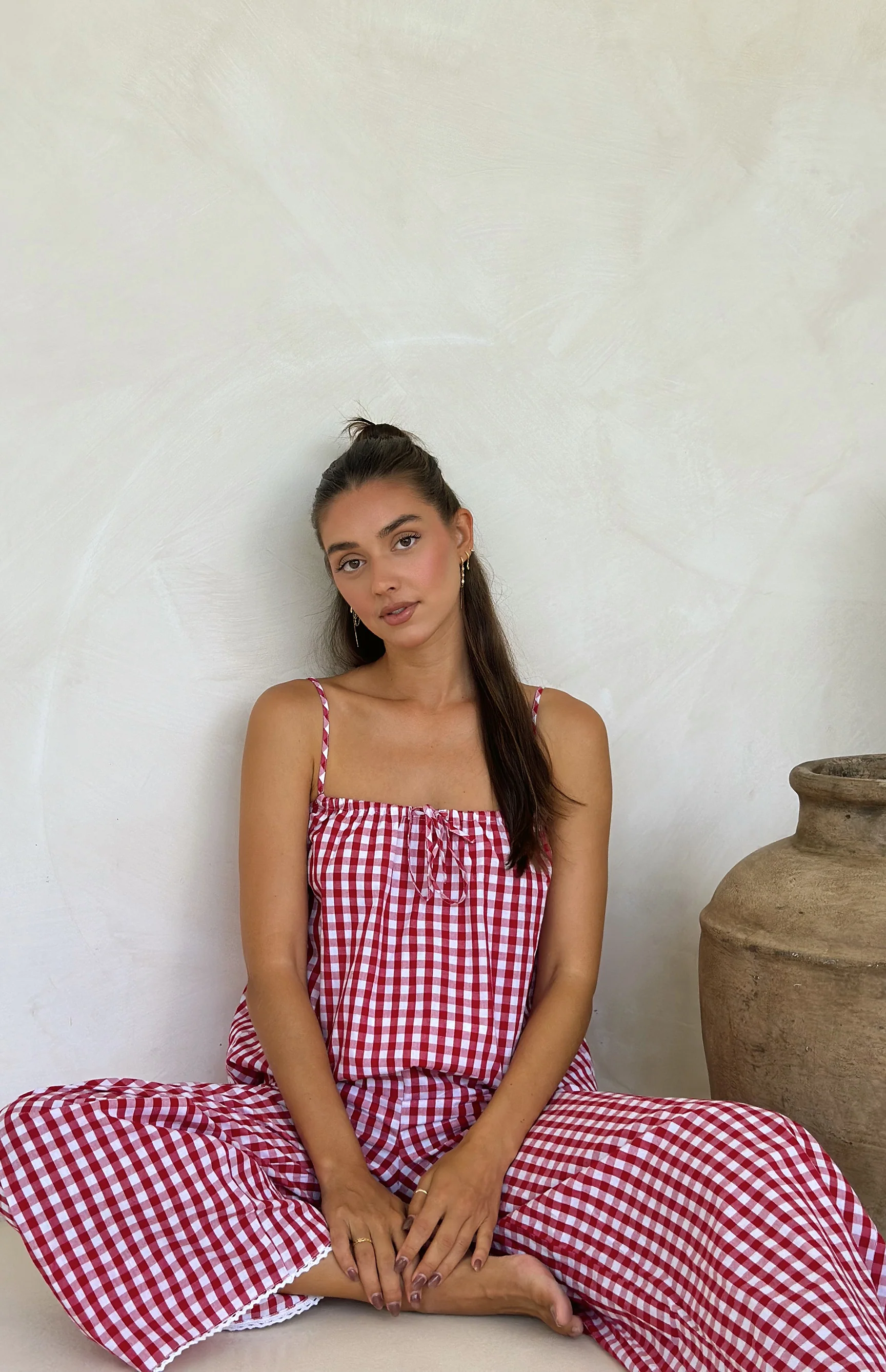 PICNIC PANT - MAMA - CHERRY GINGHAM - Image 2