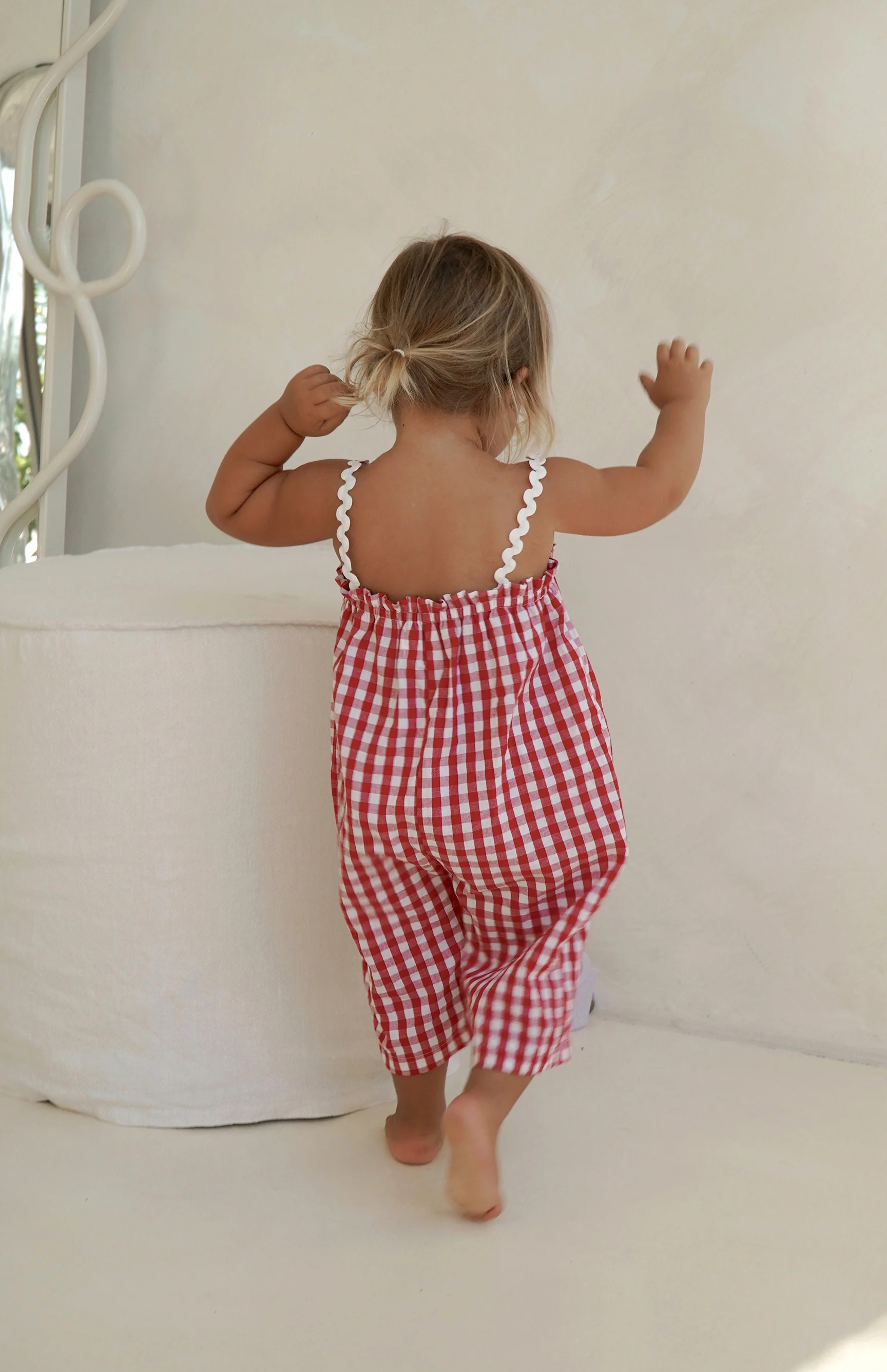 PICNIC RIC RAC JUMPSUIT- CHERRY GINGHAM - Image 6