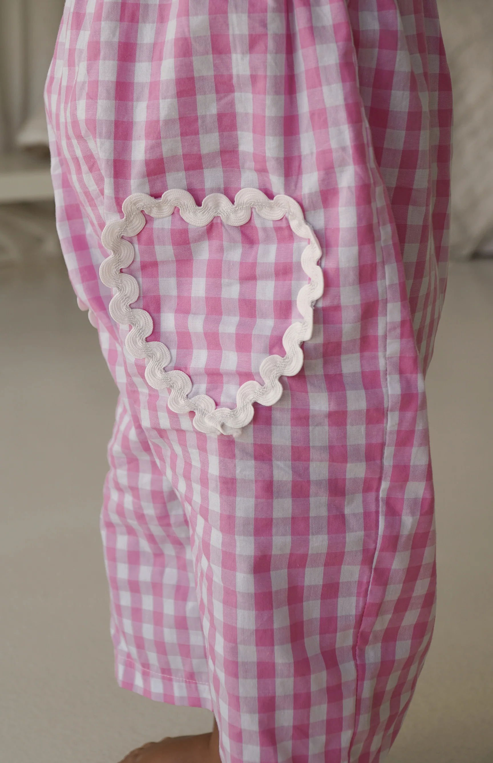 PICNIC RIC RAC JUMPSUIT- PINK GINGHAM - Image 10