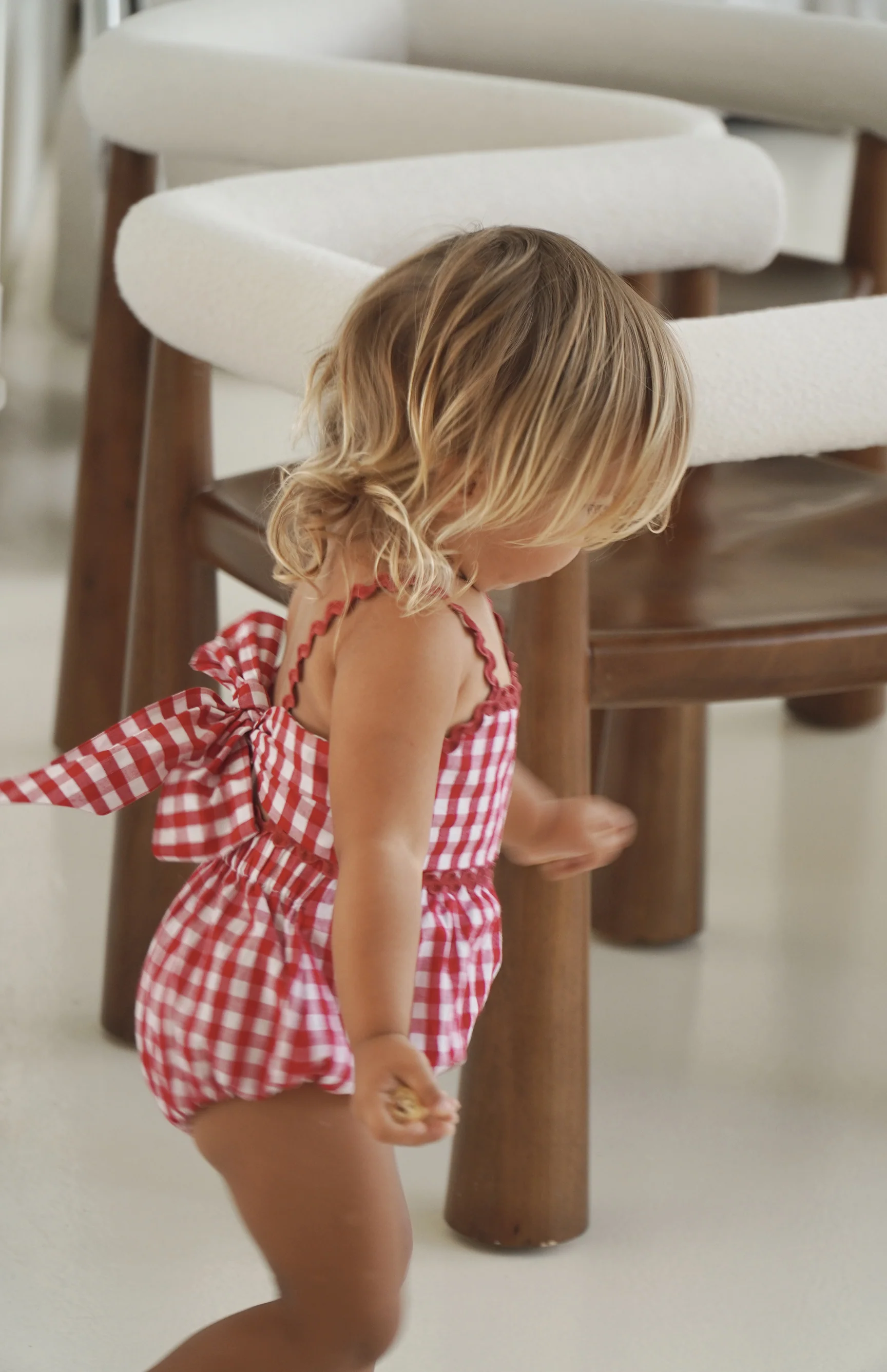 PICNIC RIC RAC ROMPER - CHERRY GINGHAM - Image 5