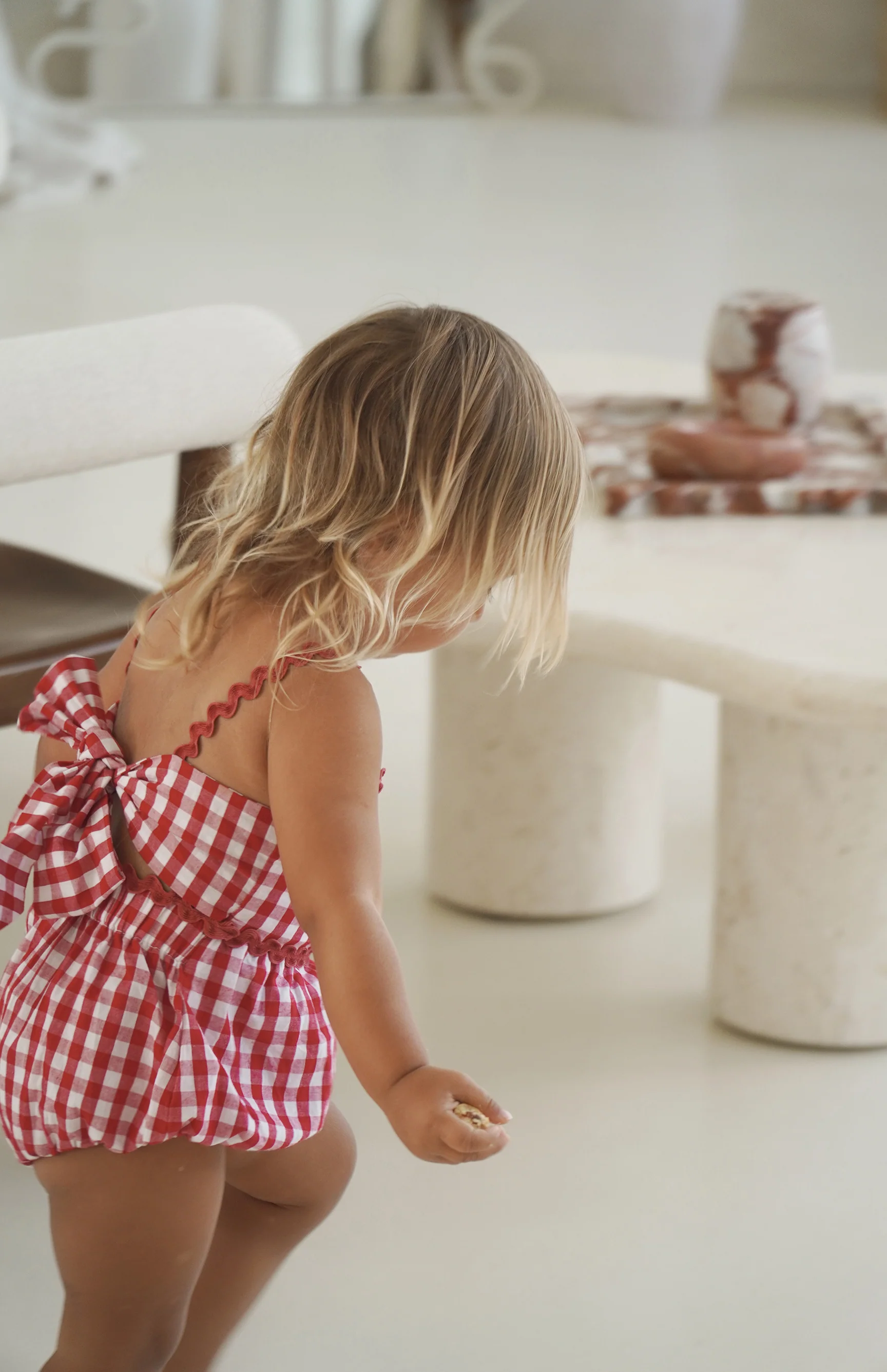 PICNIC RIC RAC ROMPER - CHERRY GINGHAM - Image 6