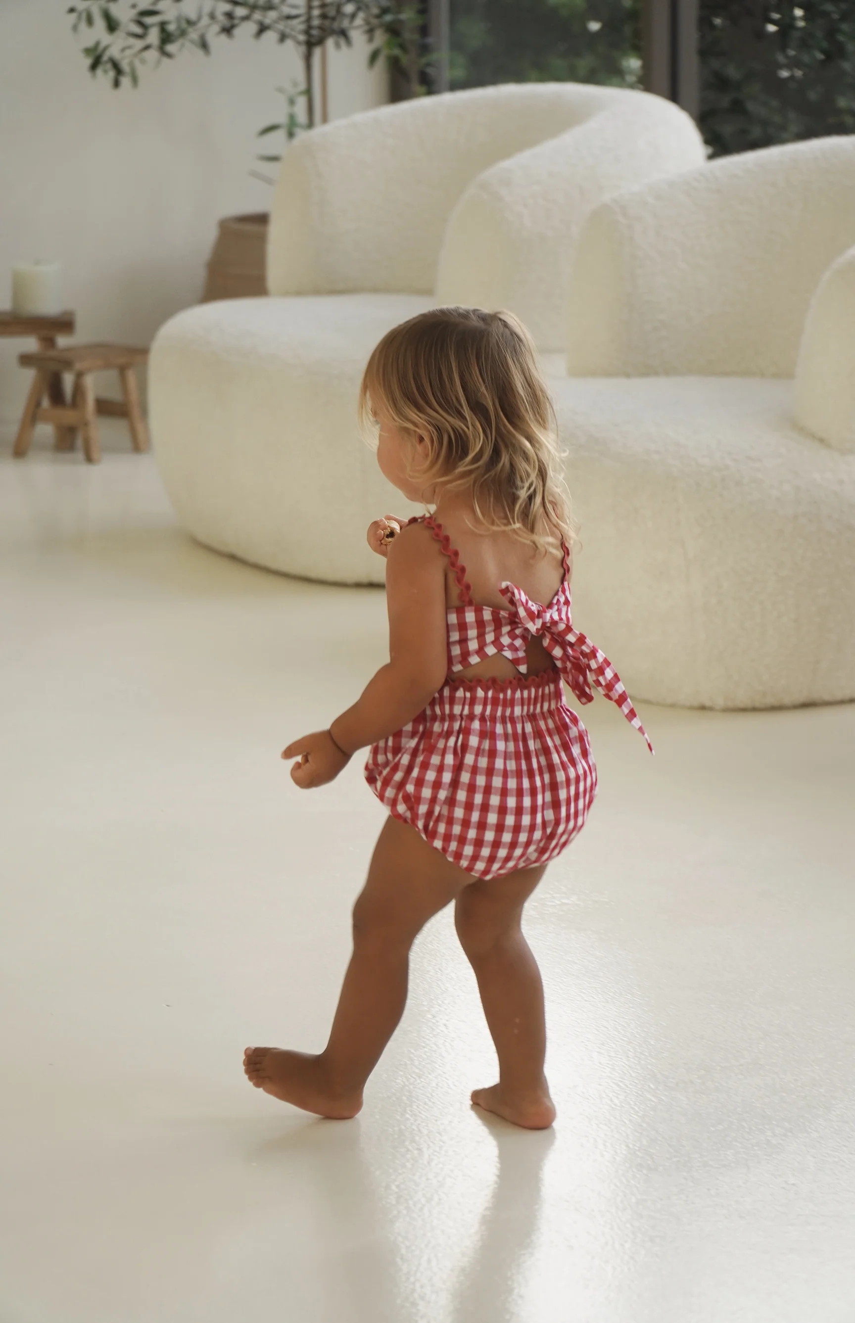 PICNIC RIC RAC ROMPER - CHERRY GINGHAM - Image 7