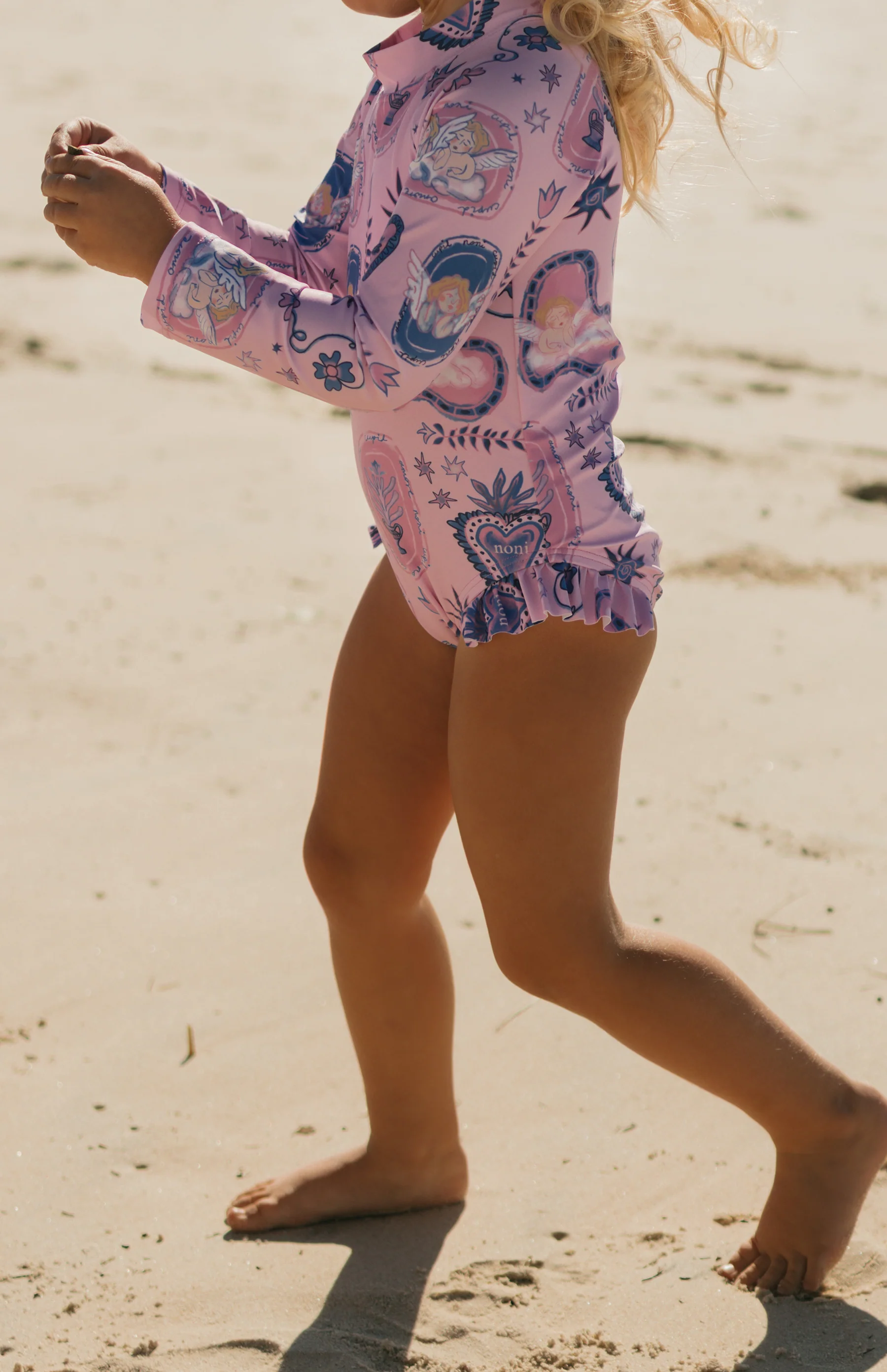 PINK AMORETTE BACK ZIP SWIMSUIT  - MINI - Image 9