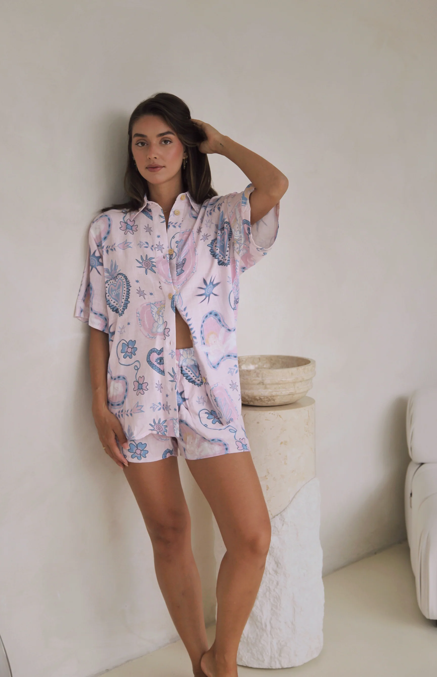 PINK AMORETTE SHORTS - MAMA