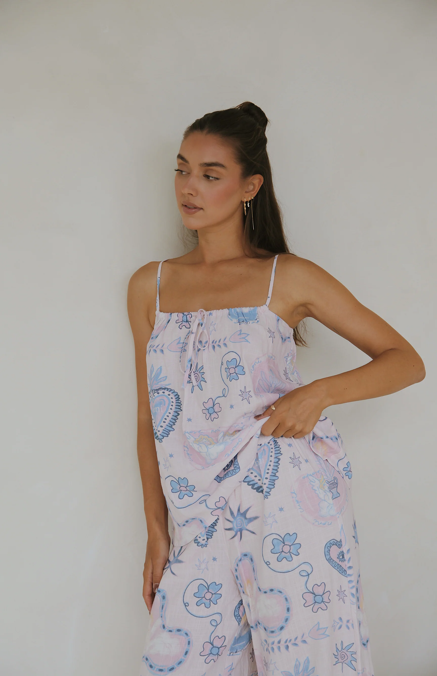PINK AMORETTE SINGLET TOP - MAMA
