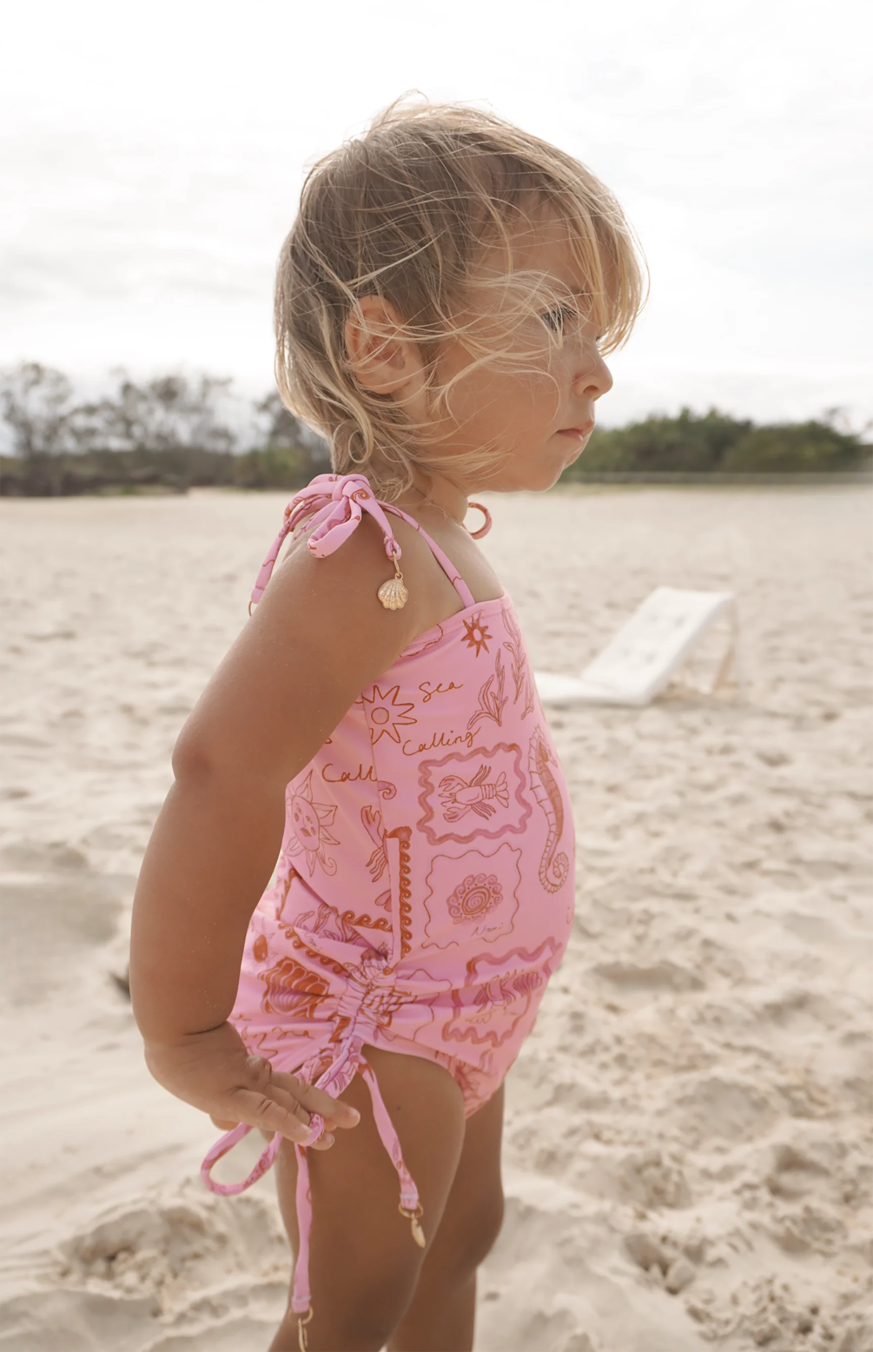 PIPER ONE PIECE SWIM - PINK/RED SEA IS CALLING - Image 3