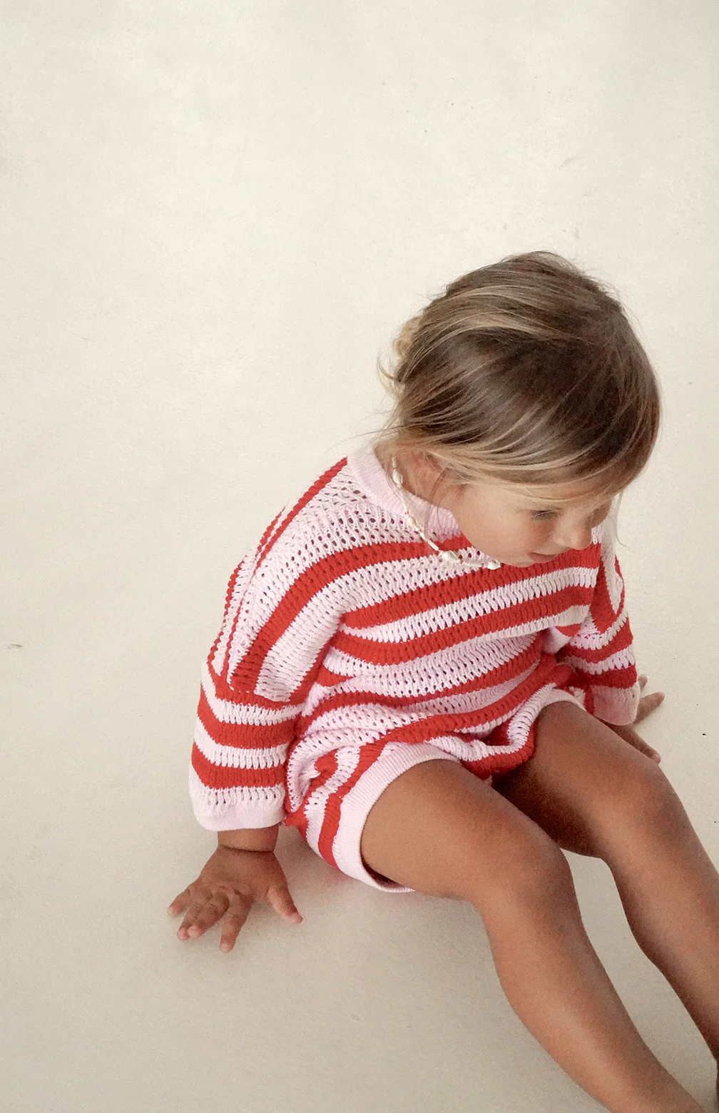 POPPY STRIPE CROCHET ROMPER - Image 2
