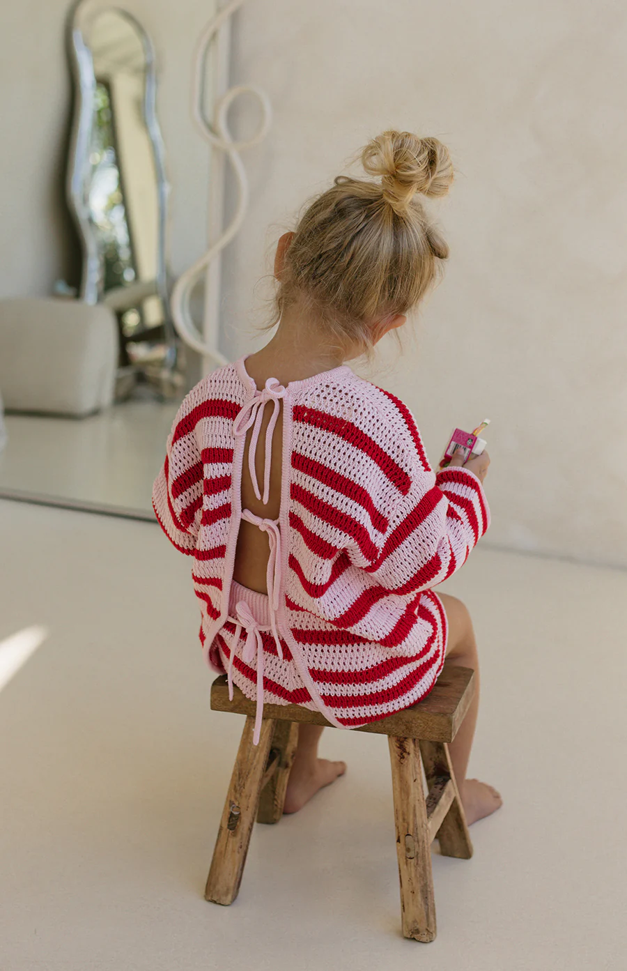 POPPY STRIPE TIE BACK TOP - Image 3