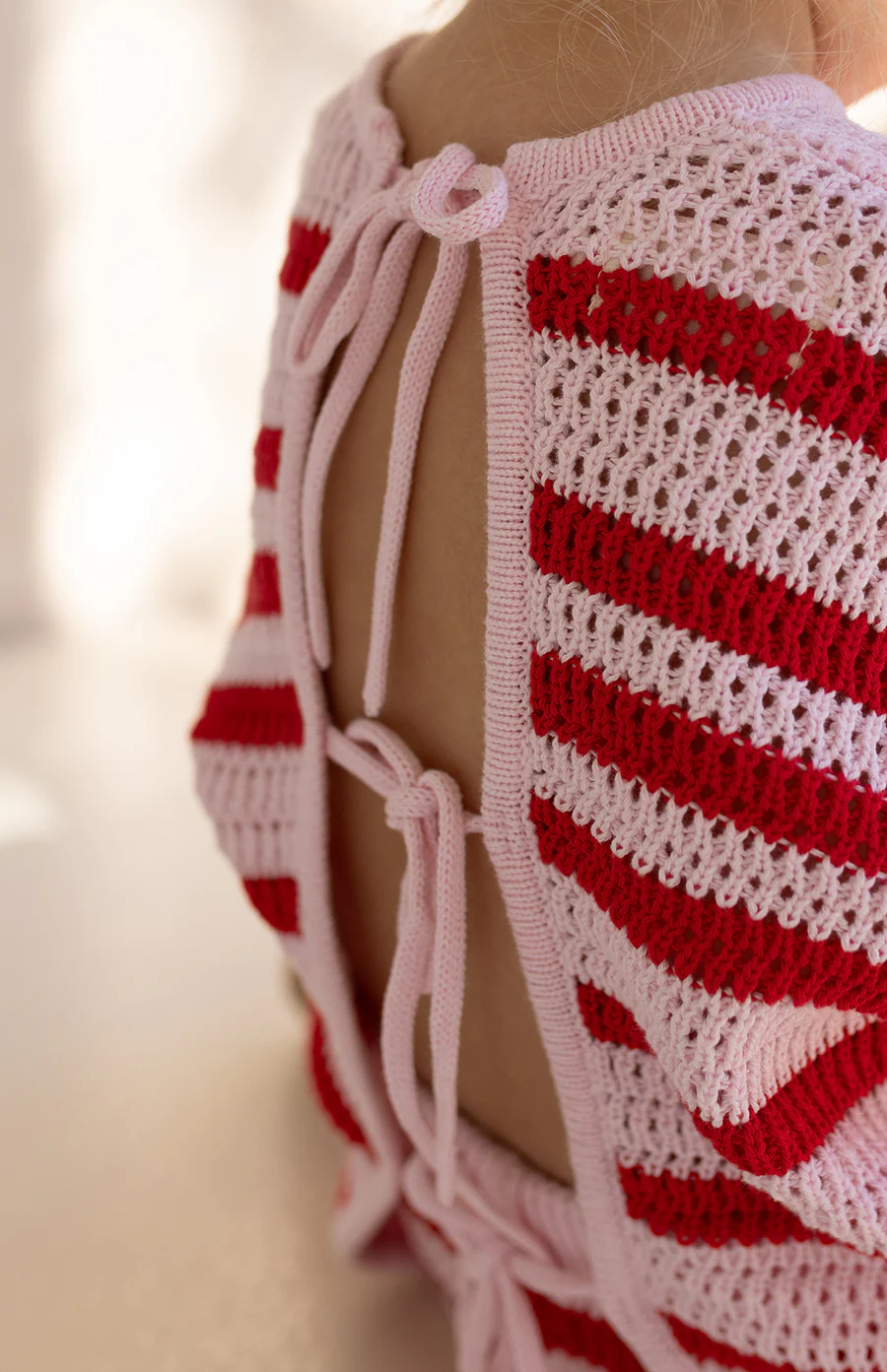 POPPY STRIPE TIE BACK TOP - Image 4