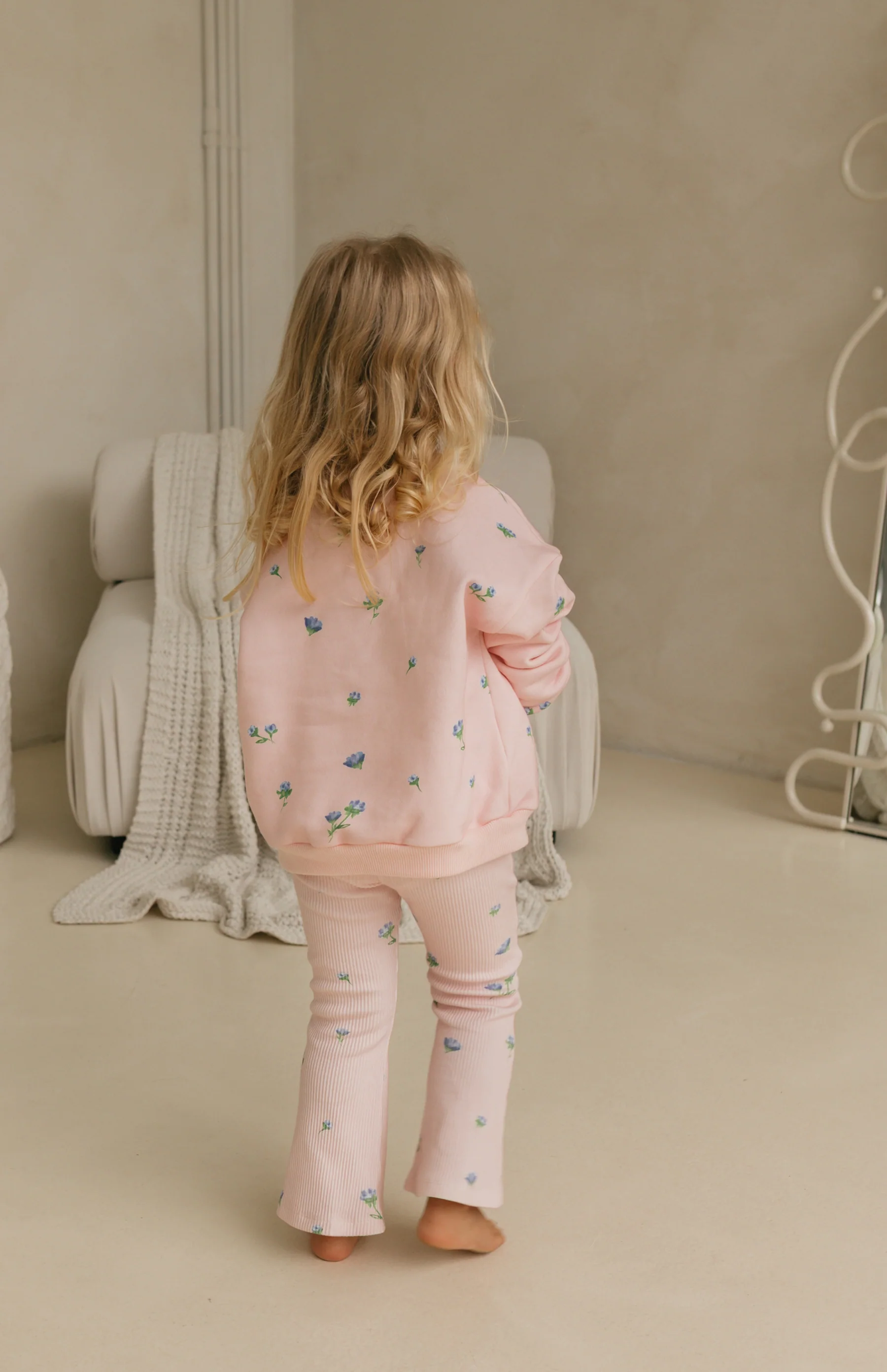RIBBED FLARES - BELLE FLEUR BLUSH - Image 3