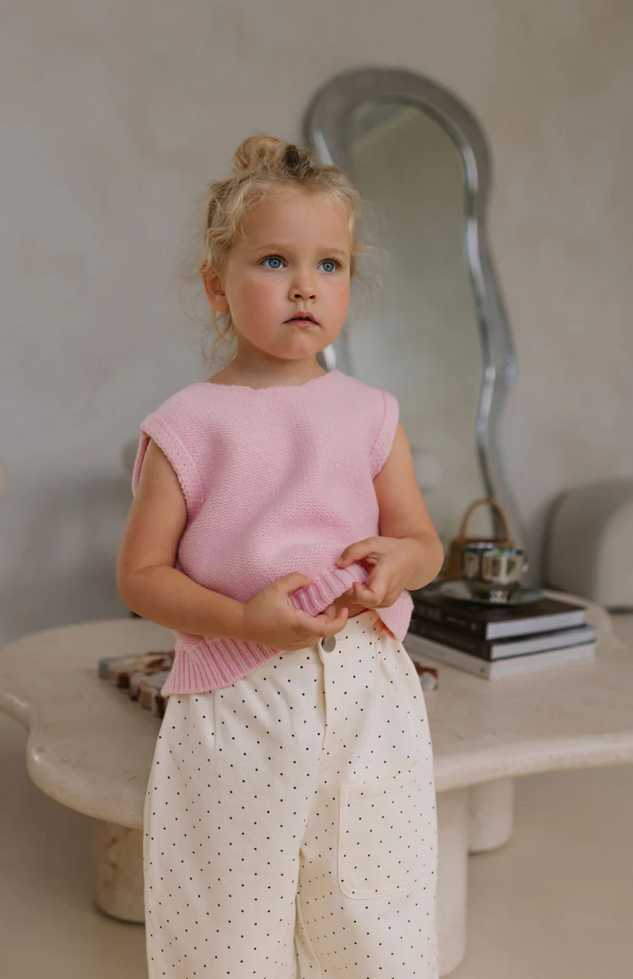 ROSALIE KNIT RIBBON TOP - PINK - Image 2