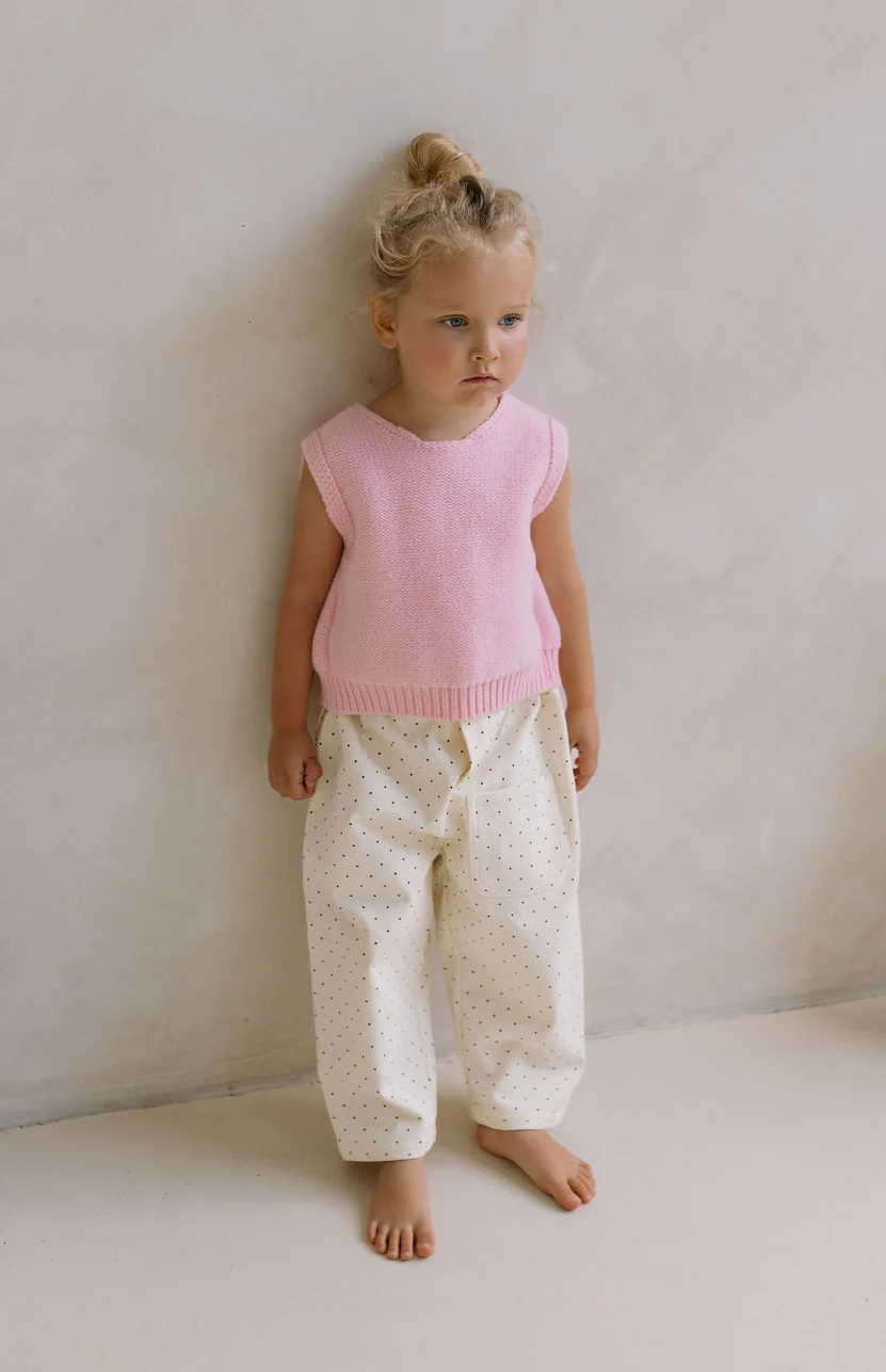 ROSALIE KNIT RIBBON TOP - PINK - Image 3