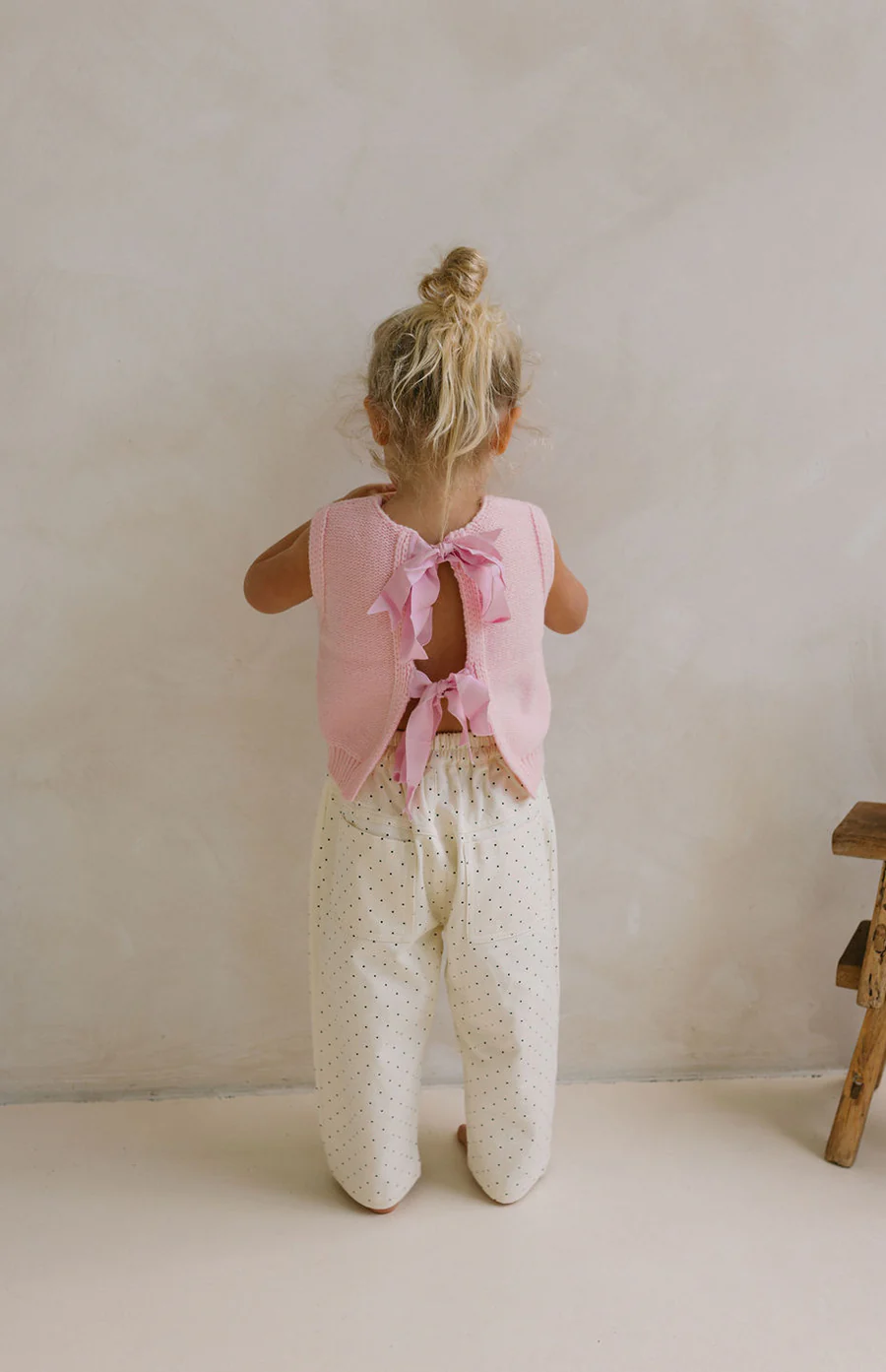 ROSALIE KNIT RIBBON TOP - PINK - Image 5