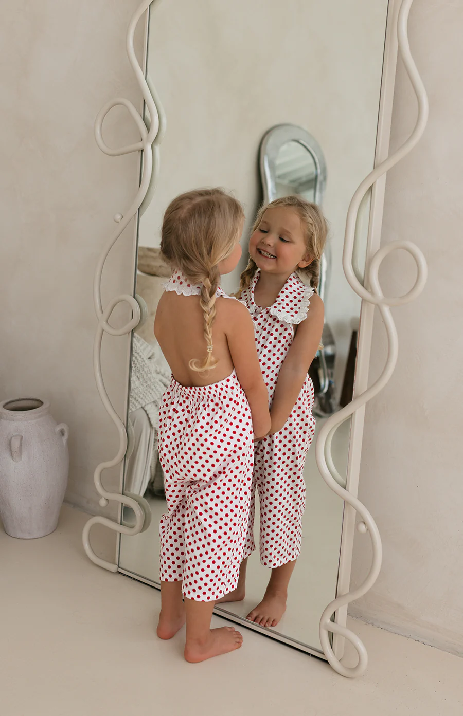 ROSIE JUMPSUIT - CHERRY POLKA - Image 3