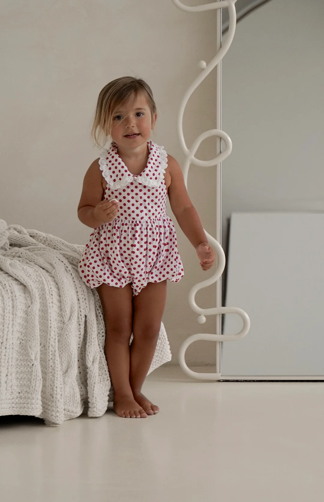 ROSIE ROMPER - CHERRY POLKA - Image 3