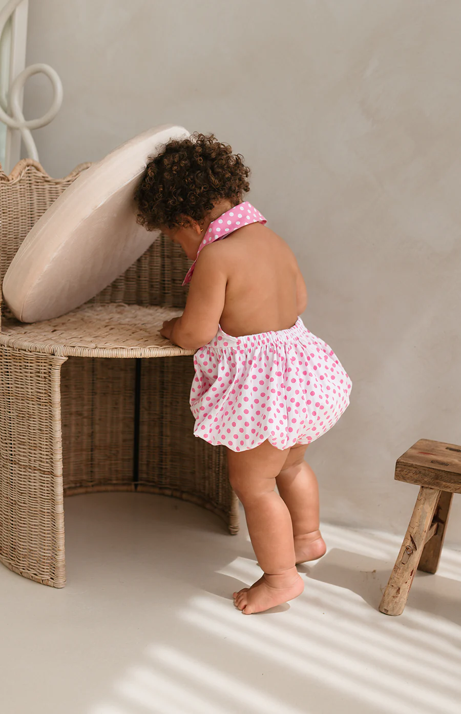 ROSIE ROMPER - PINK POLKA - Image 3