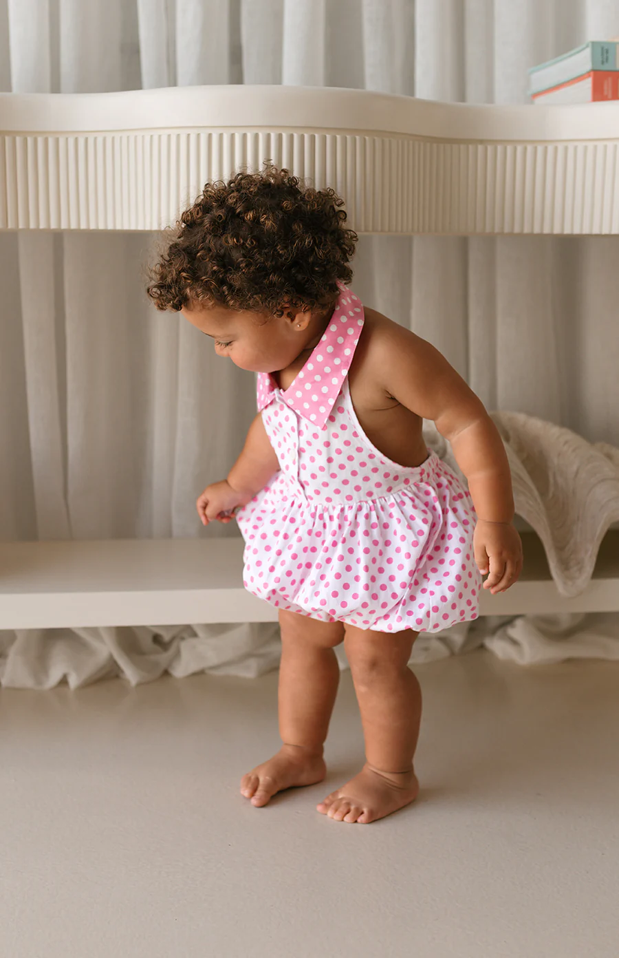 ROSIE ROMPER - PINK POLKA - Image 4