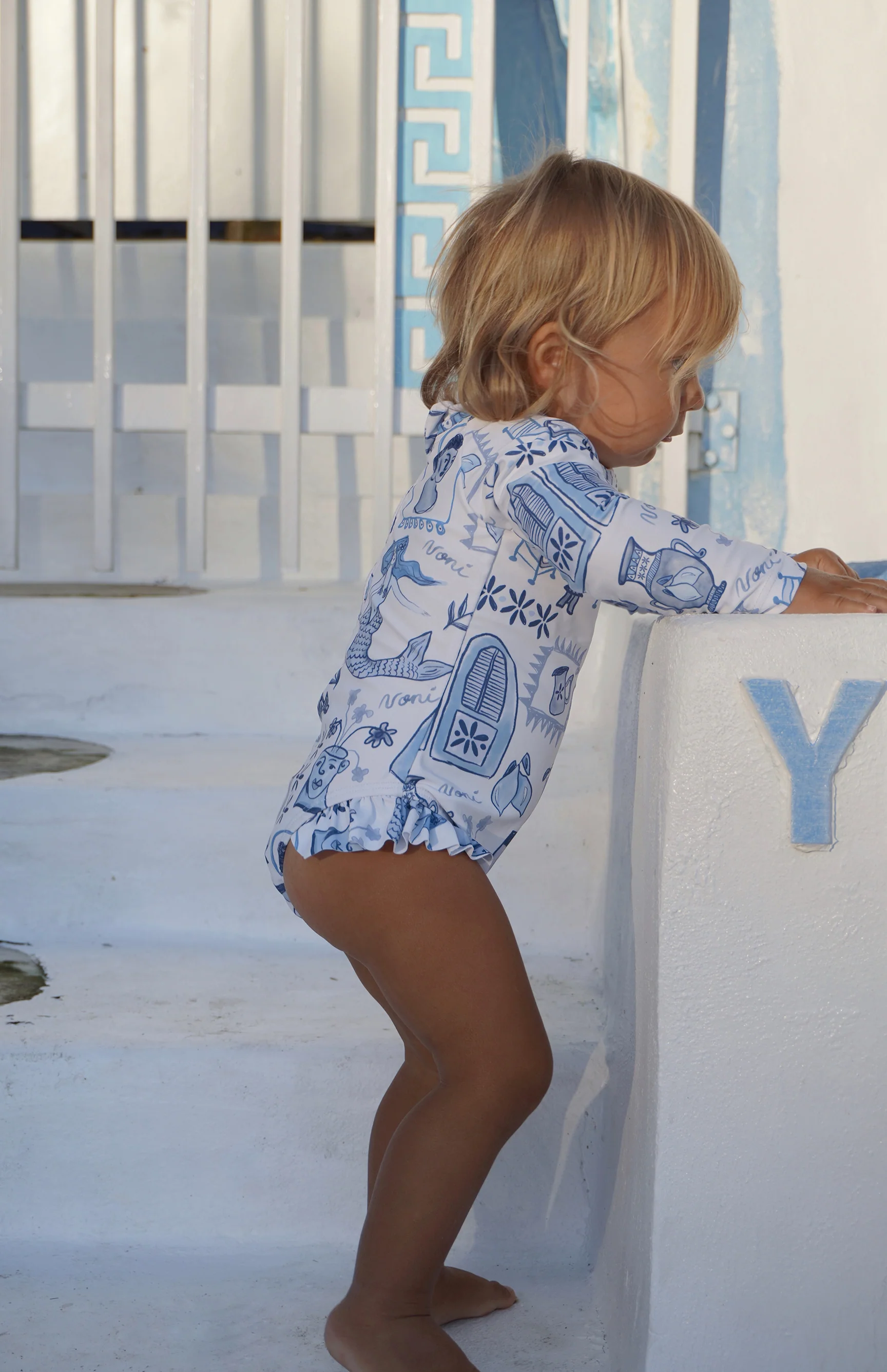 SANTORINI BACK ZIP SWIMSUIT  - MINI - Image 4