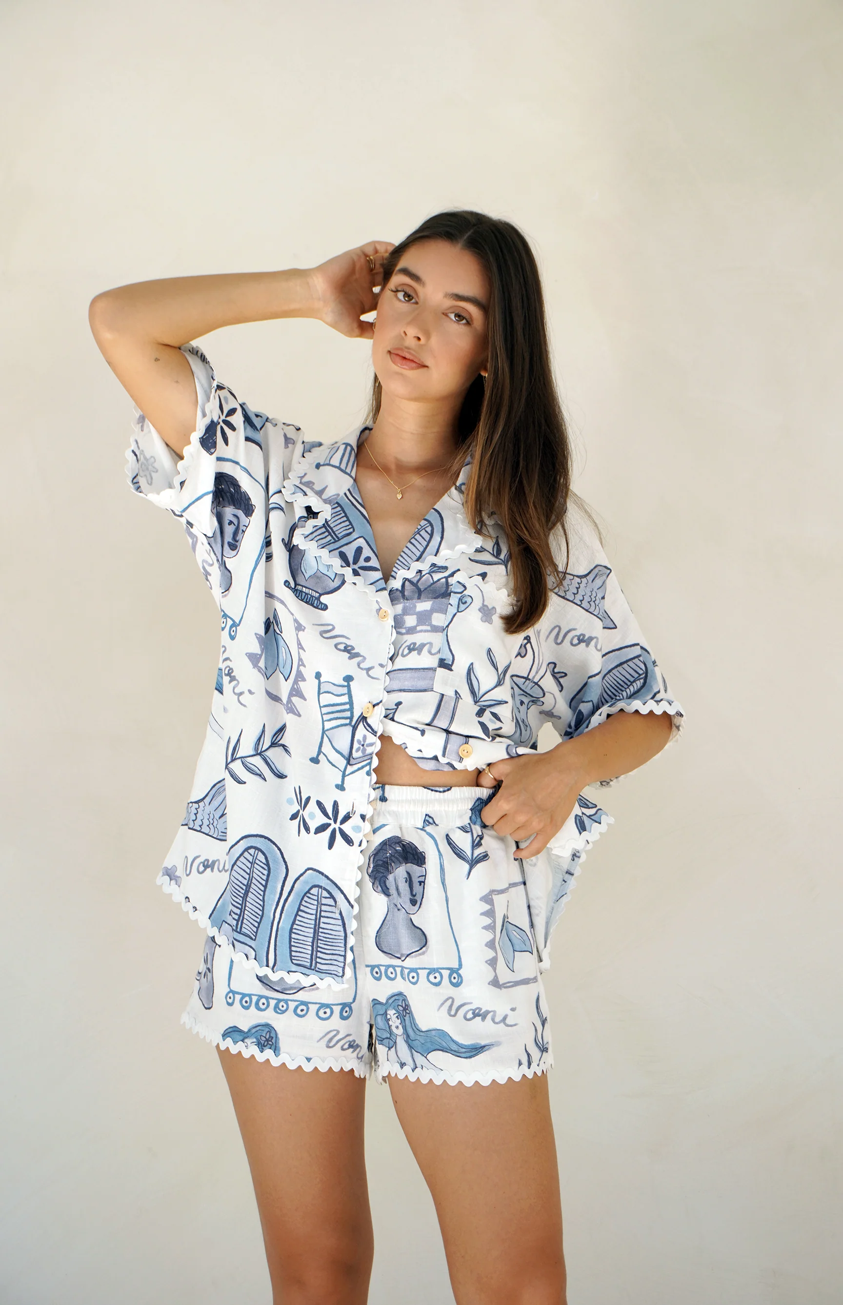 SANTORINI RIC RAC SHIRT - MAMA - Image 3