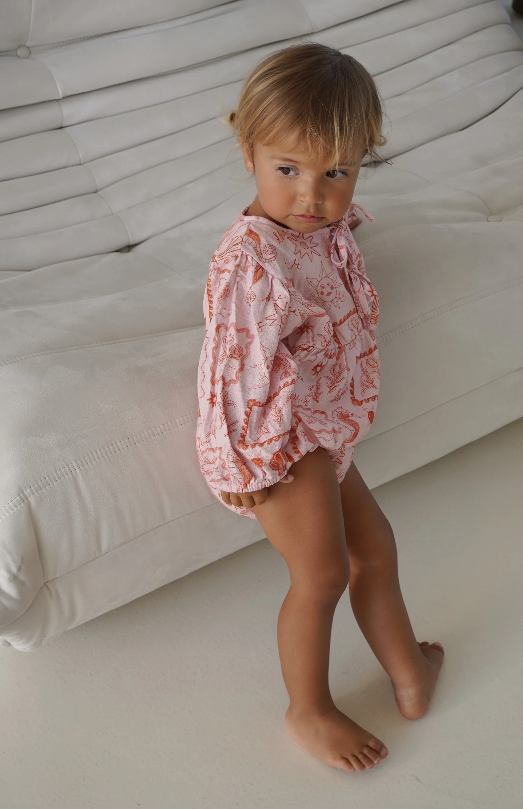 SEA IS CALLING FRONT TIE ROMPER - PINK/RED - Image 3