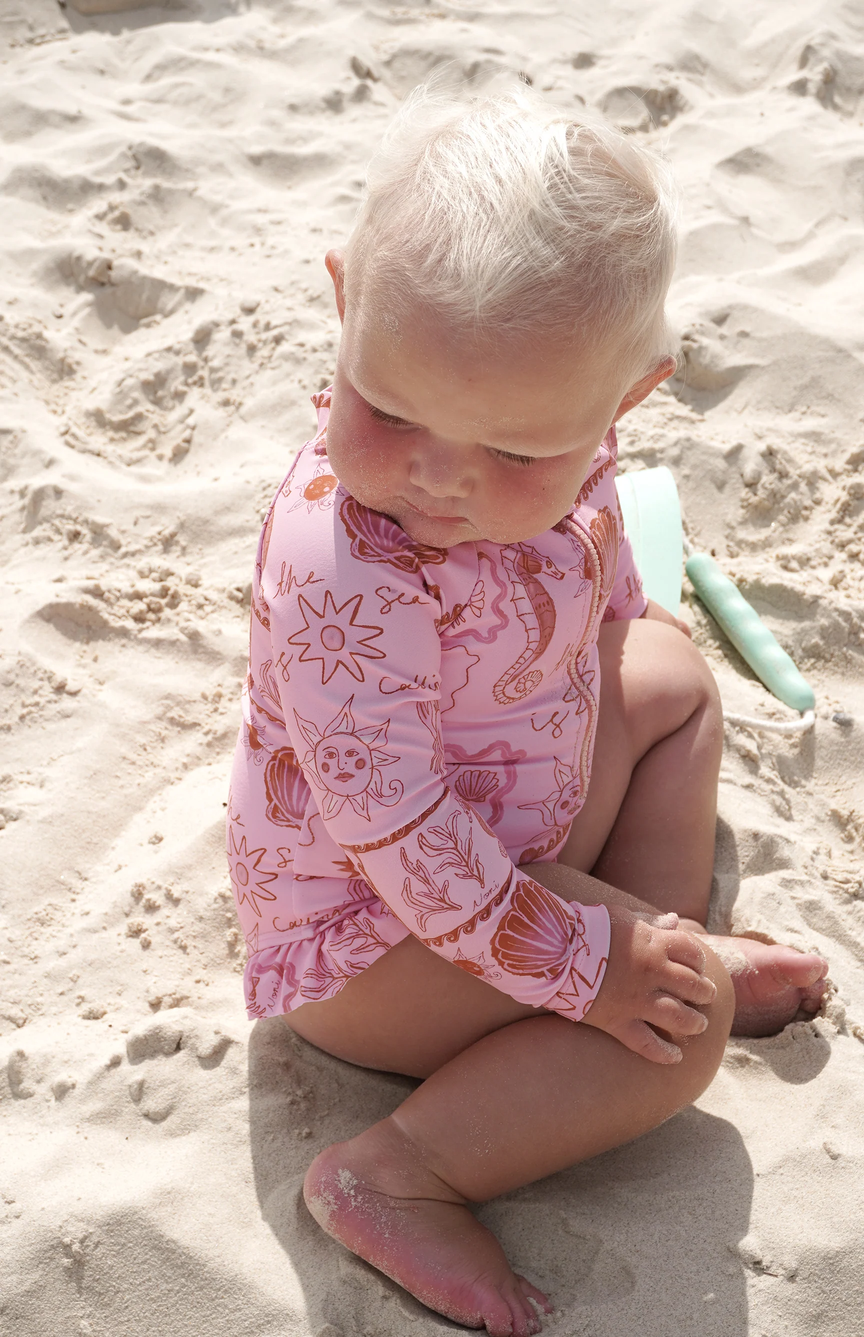 SEA IS CALLING FRONT ZIP SWIMSUIT  PINK/RED - MINI - Image 3
