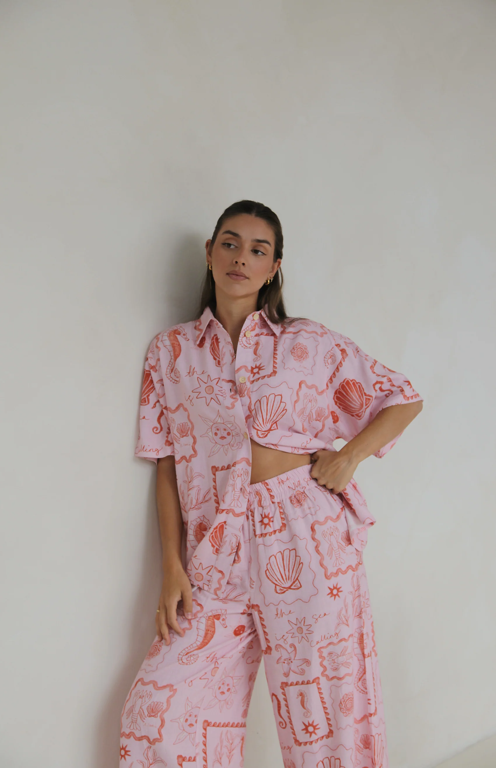 SEA IS CALLING PANT - MAMA PINK/RED - Image 4