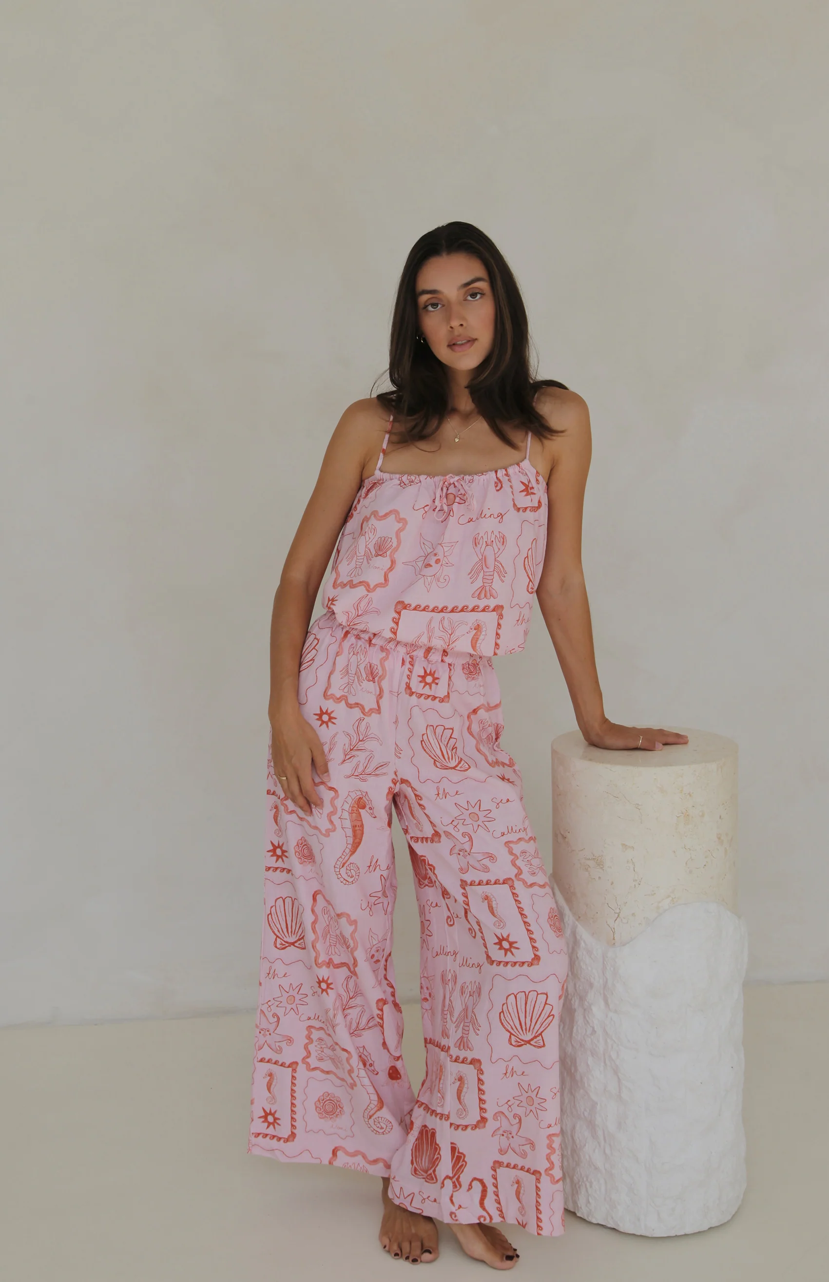 SEA IS CALLING PANT - MAMA PINK/RED - Image 5