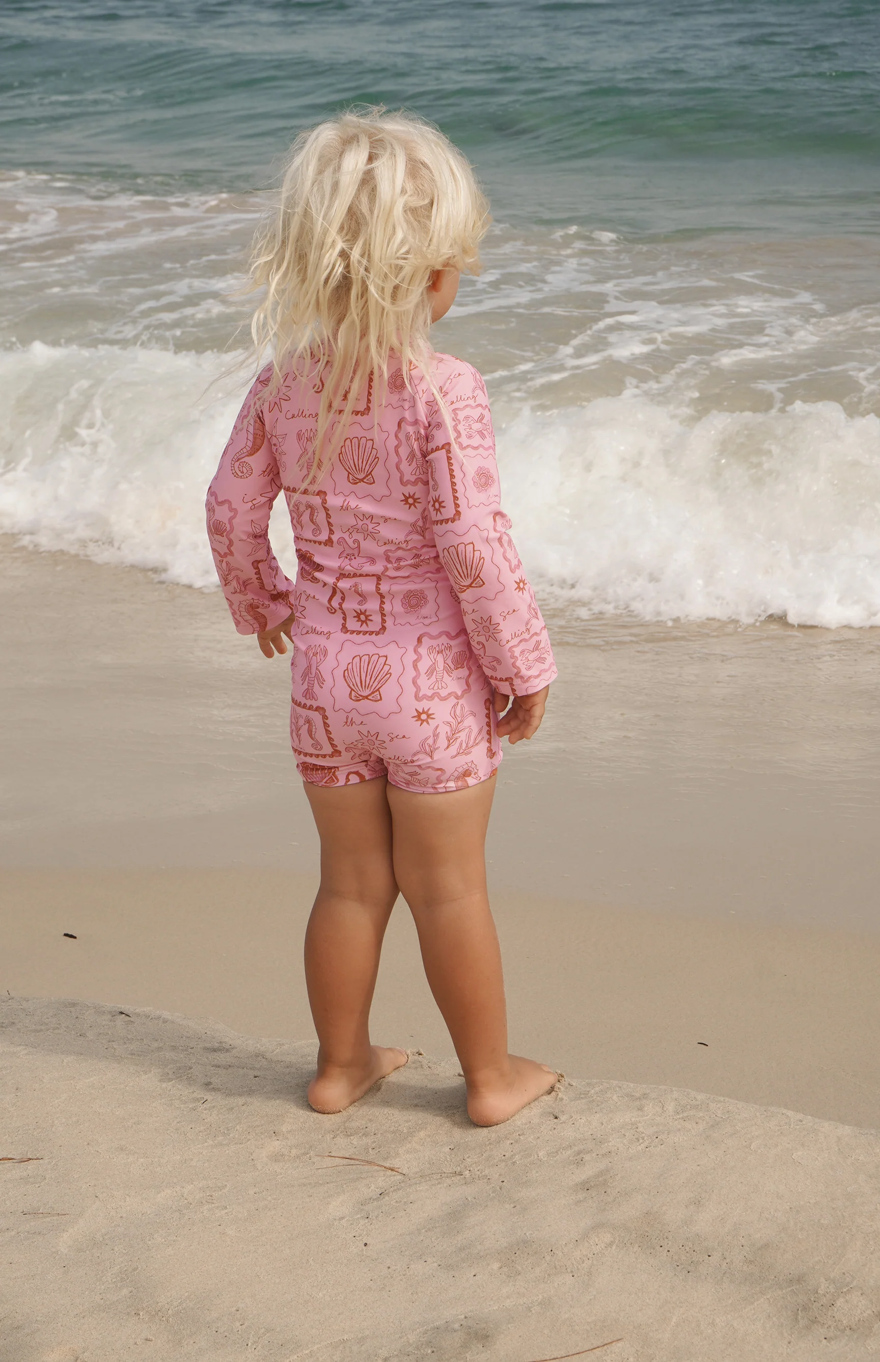 SEA IS CALLING RASH SUIT PINK/RED- MINI - Image 5