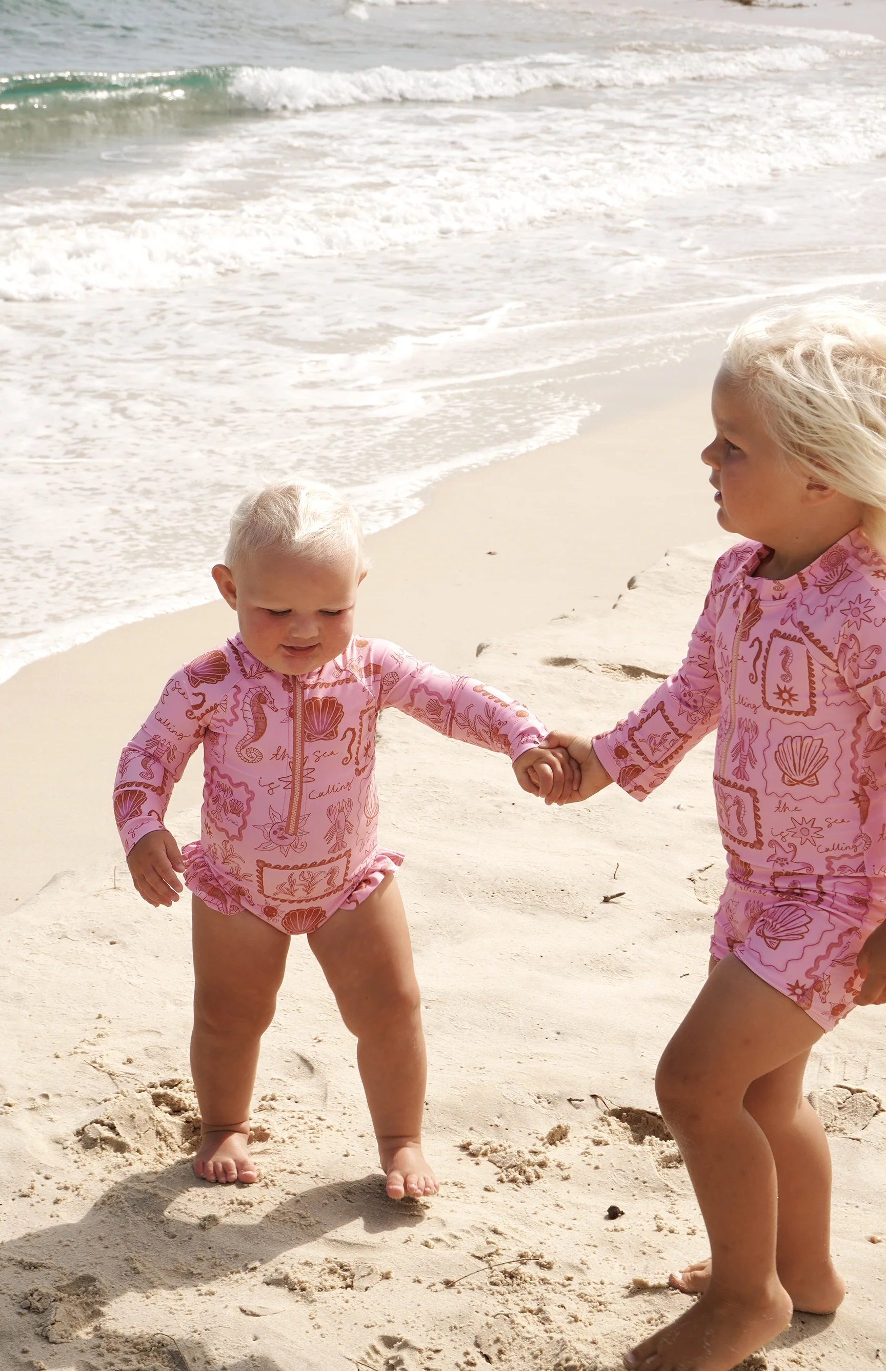 SEA IS CALLING RASH SUIT PINK/RED- MINI - Image 7