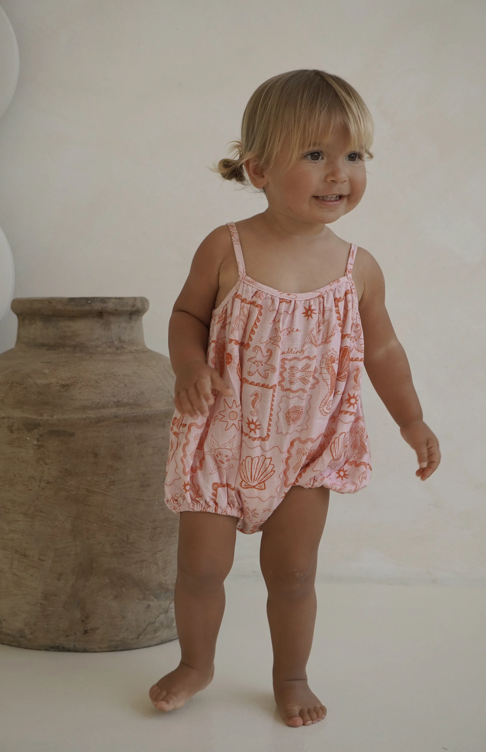 SEA IS CALLING ROMPER - PINK/RED - Image 4