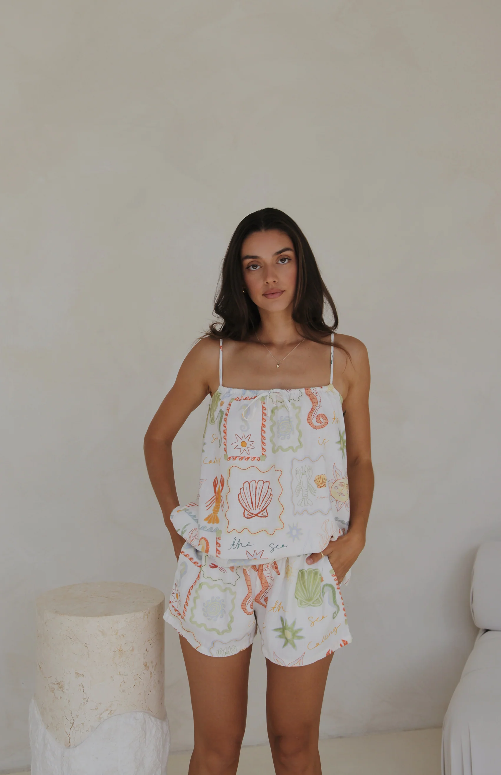 SEA IS CALLING SINGLET TOP - MAMA MULTI - Image 2