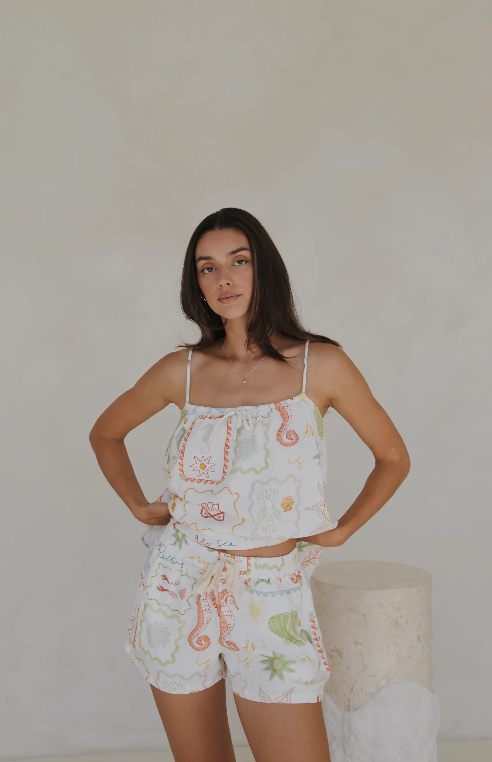 SEA IS CALLING SINGLET TOP - MAMA MULTI - Image 3
