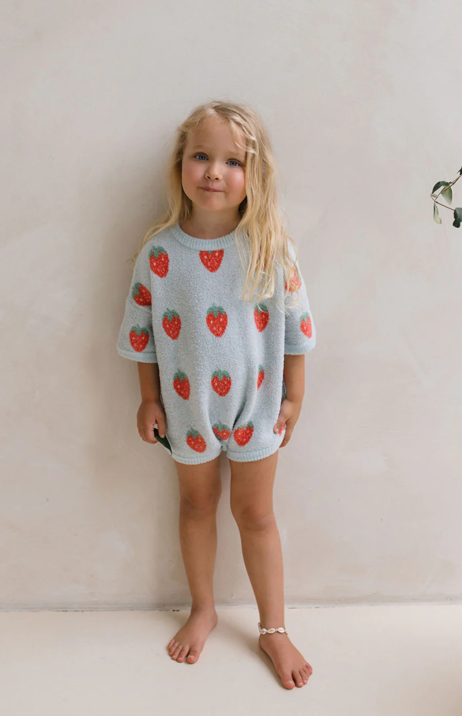 STRAWBERRY ROMPER - SKY - Image 4