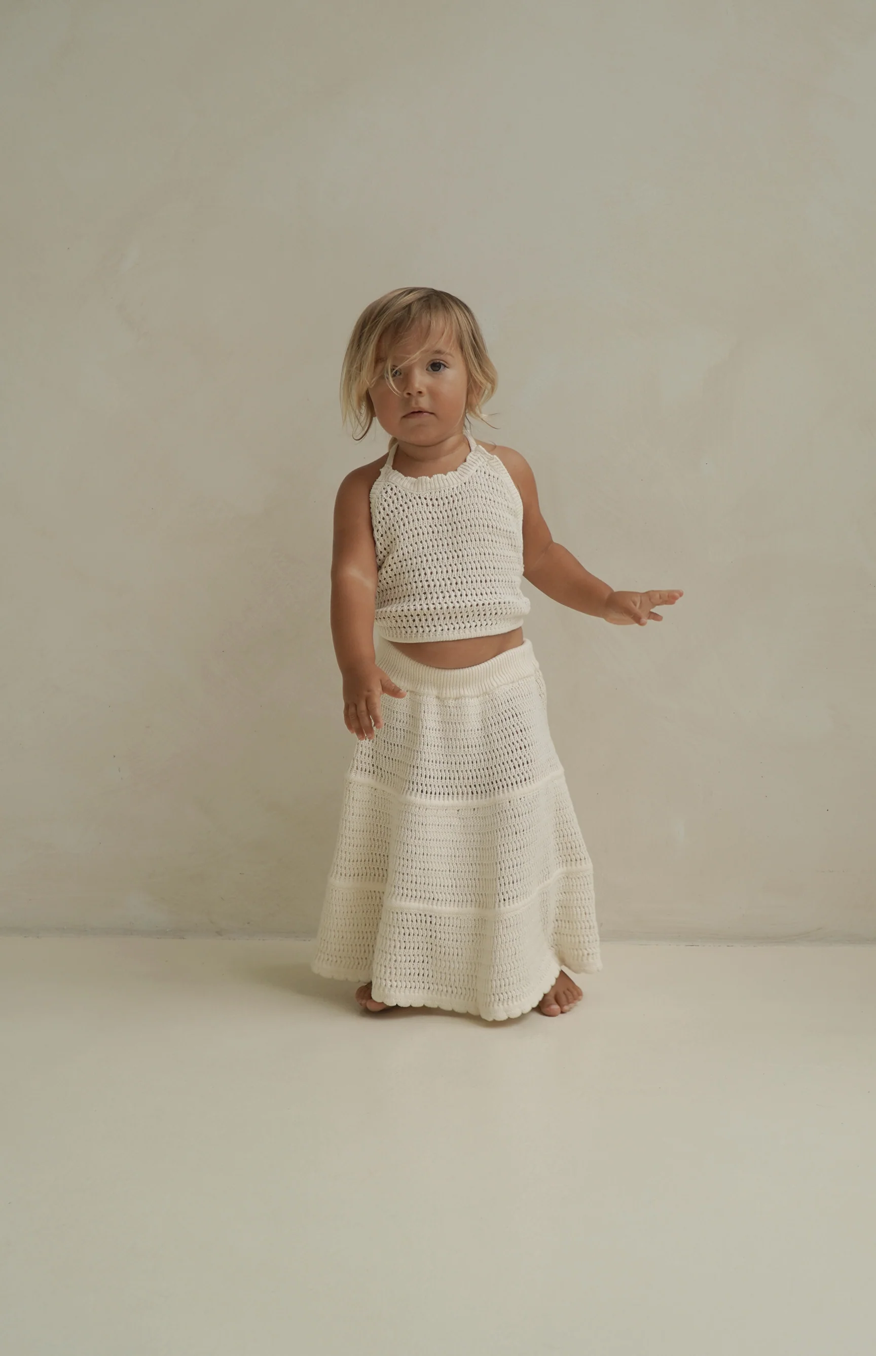 SYLVIE CROCHET TOP - CREAM