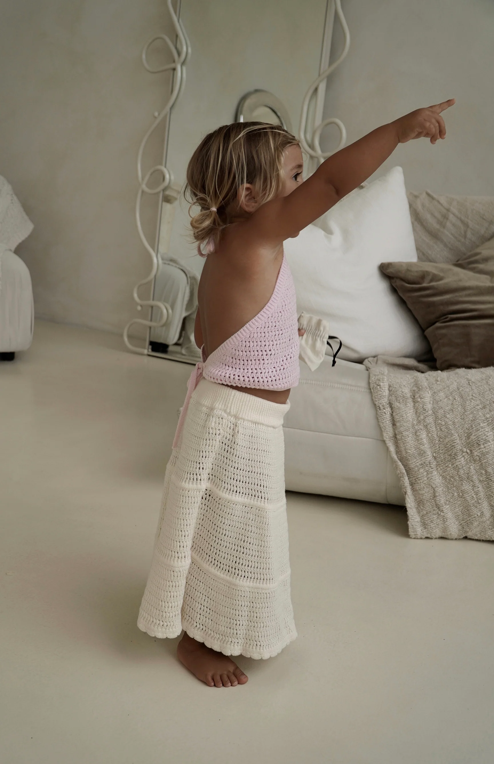 SYLVIE CROCHET TOP - PINK - Image 4