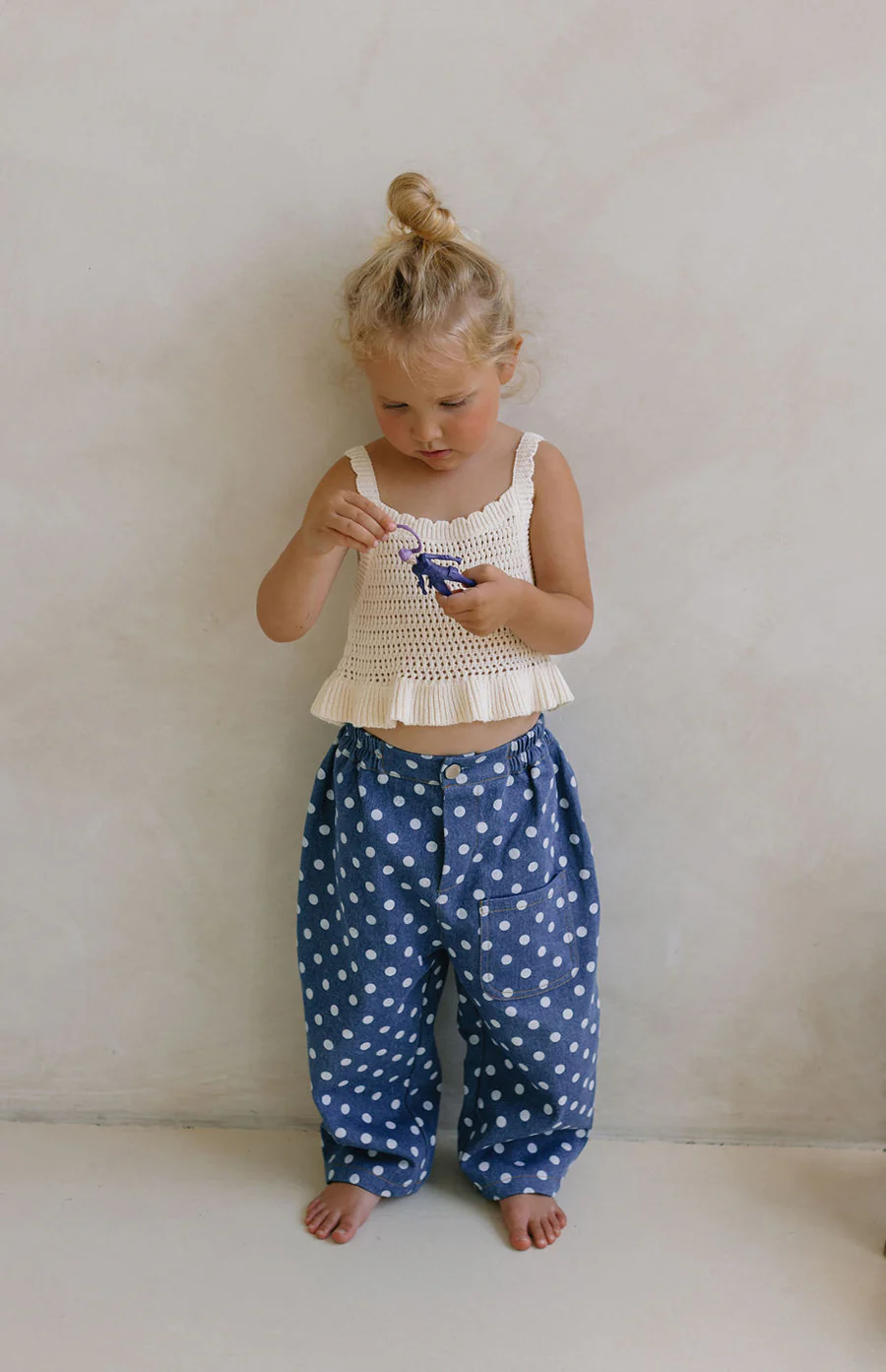 YARRA BARREL JEAN - NAVY POLKA - Image 2