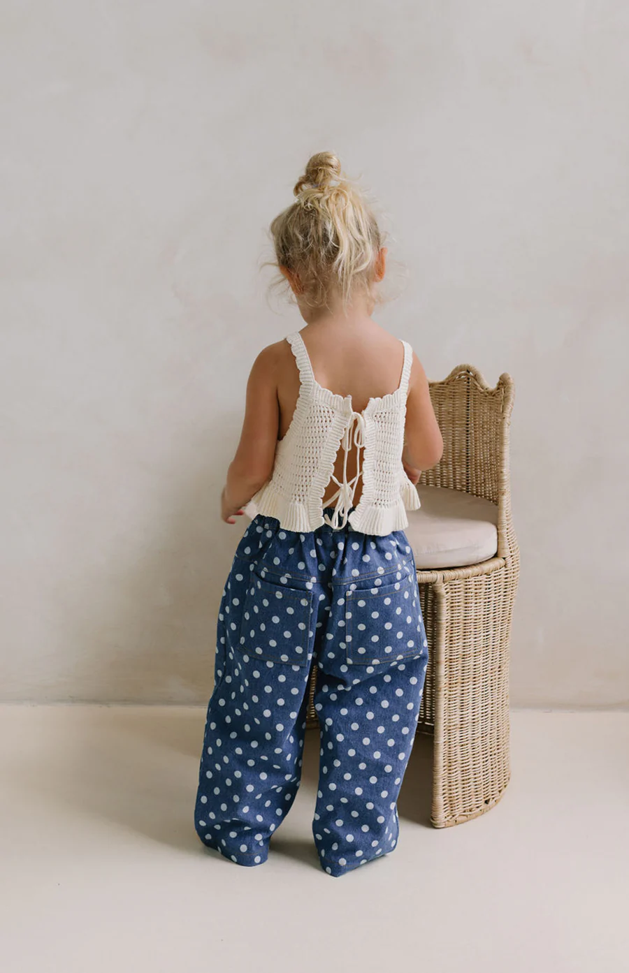 YARRA BARREL JEAN - NAVY POLKA - Image 4